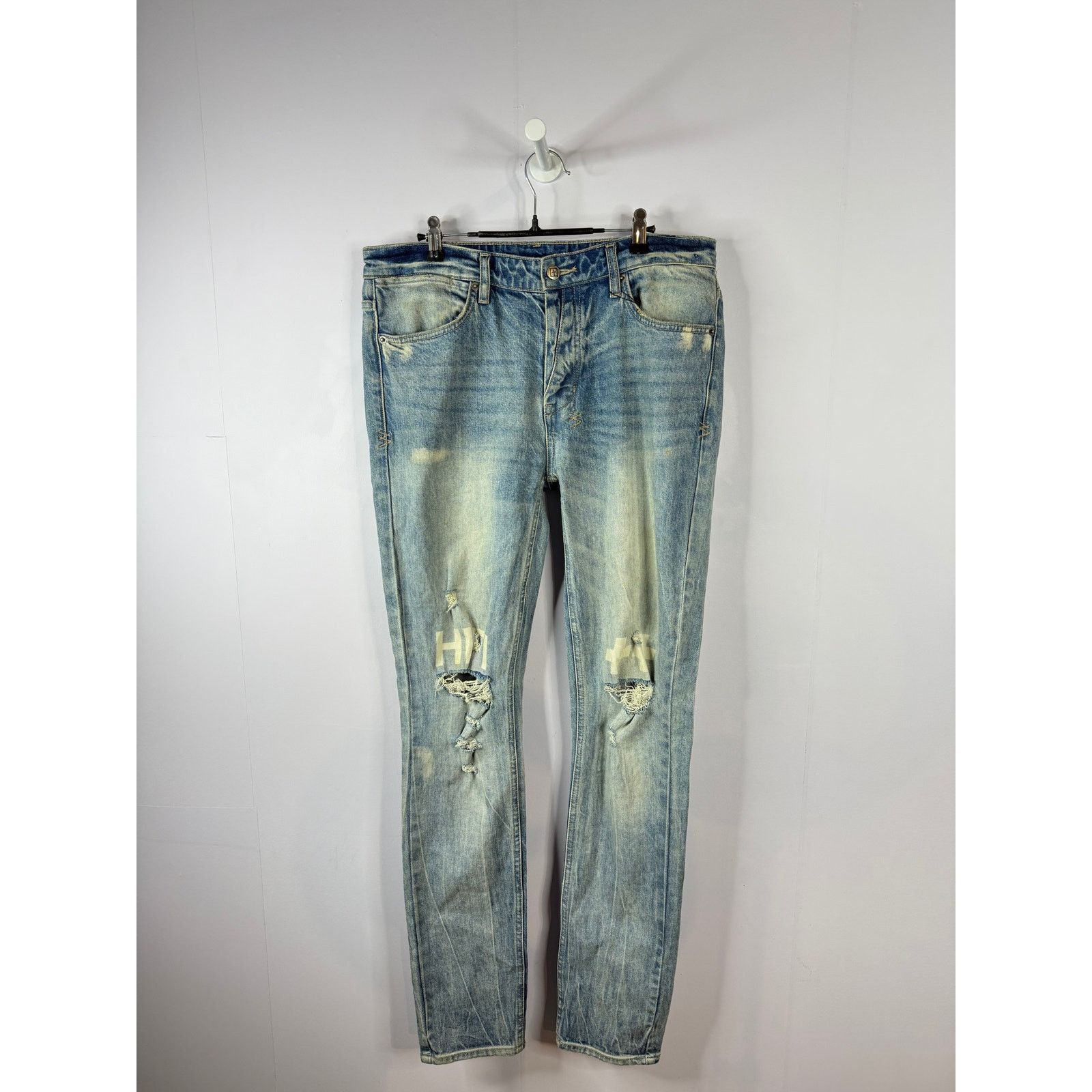 Rta Ksubi Blue White Jeans Used 34 Size US 34 / EU 50 - 1 Thumbnail