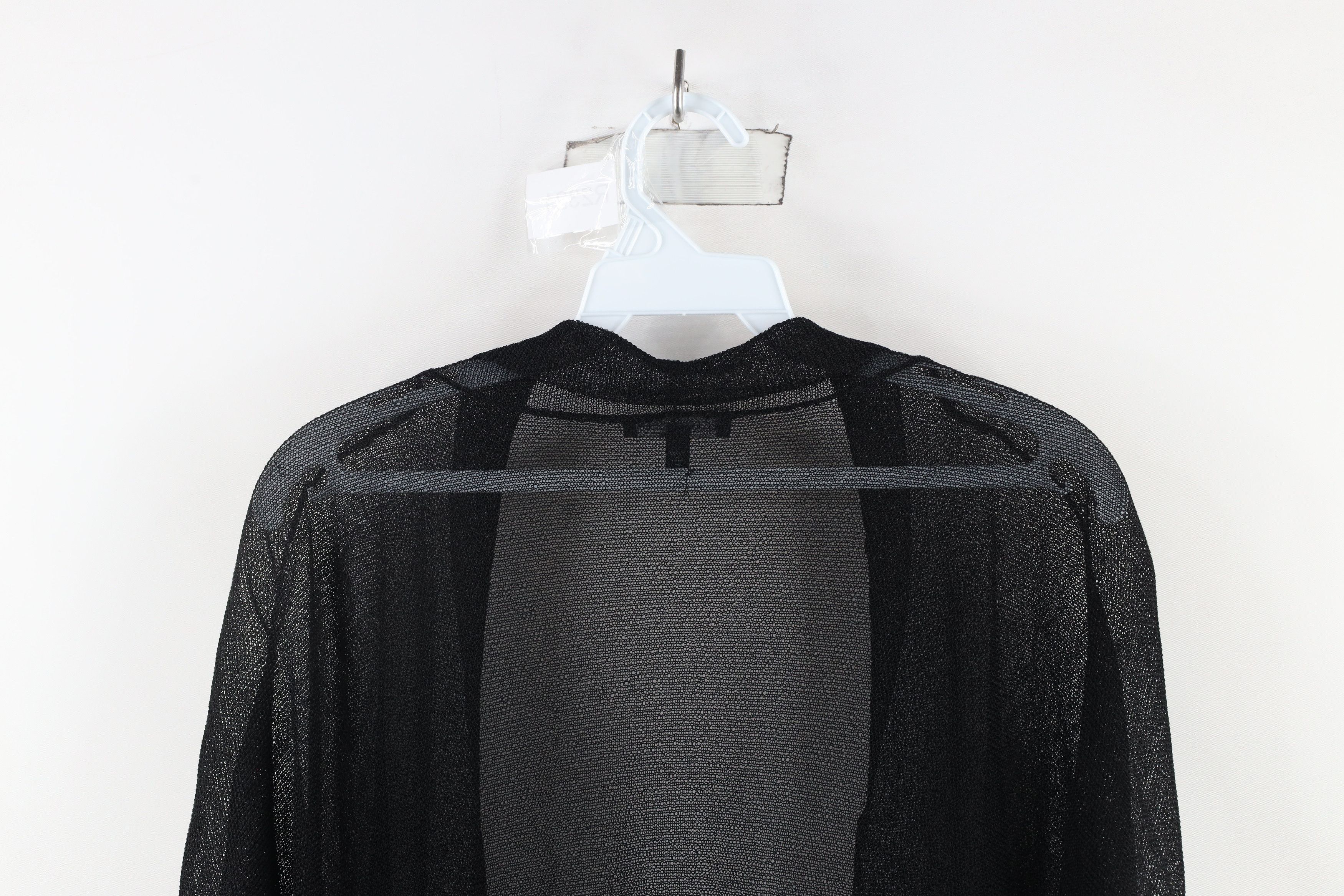 Eileen Fisher × Vintage Eileen Fisher Knit Gauzy Open Front Cardigan Sweater Size L / US 10 / IT 46 - 10 Thumbnail