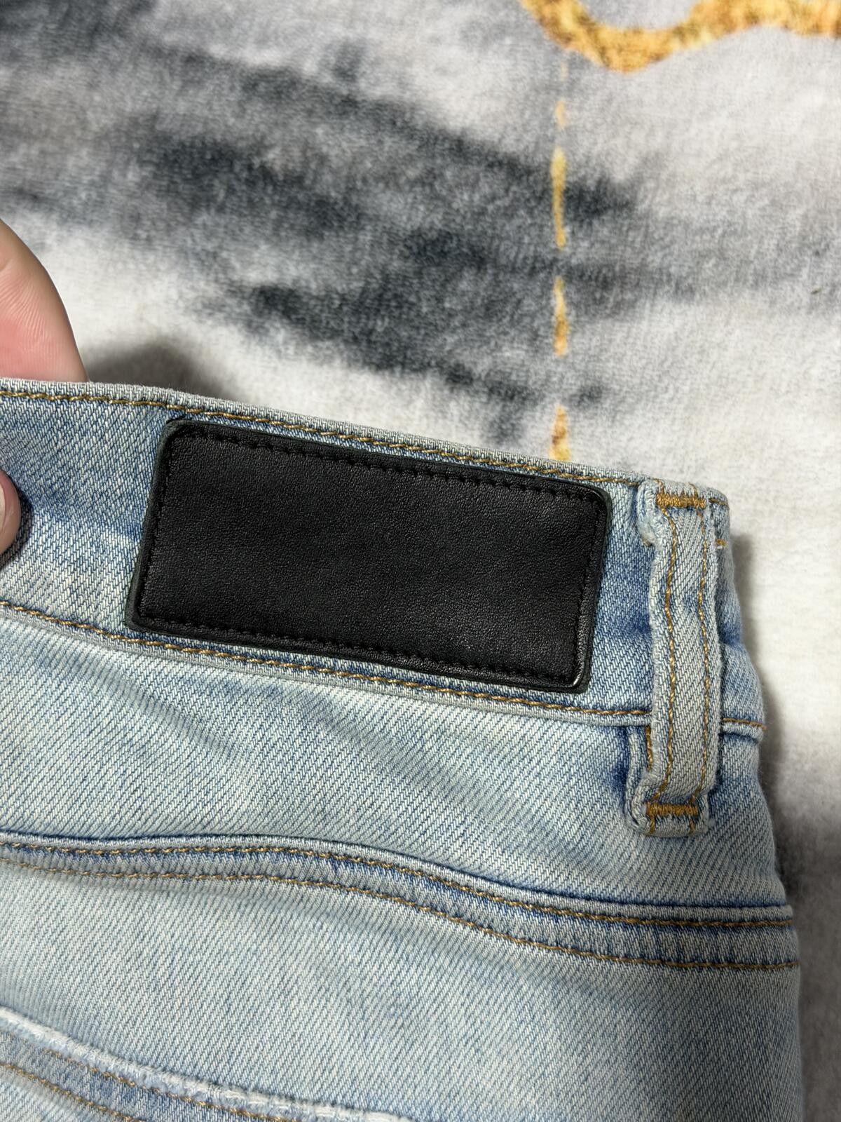 Amiri Amiri Aged Black Flames Indigo Denim - Sz30 Size US 30 / EU 46 - 4 Thumbnail