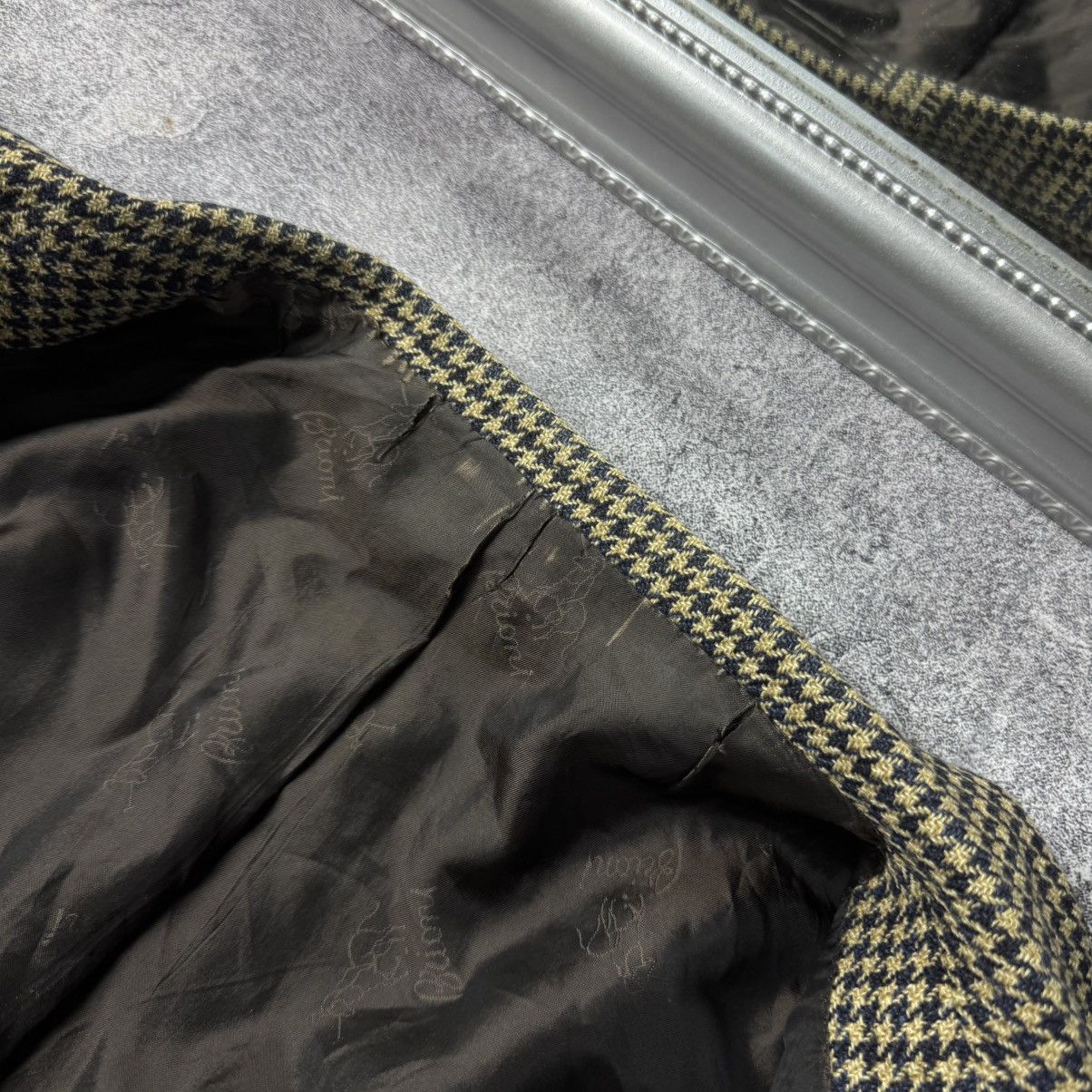 Brioni Brioni "Les Freres Ausoni" Houndstooth Wool Blazer Luxury Size 44R - 7 Thumbnail