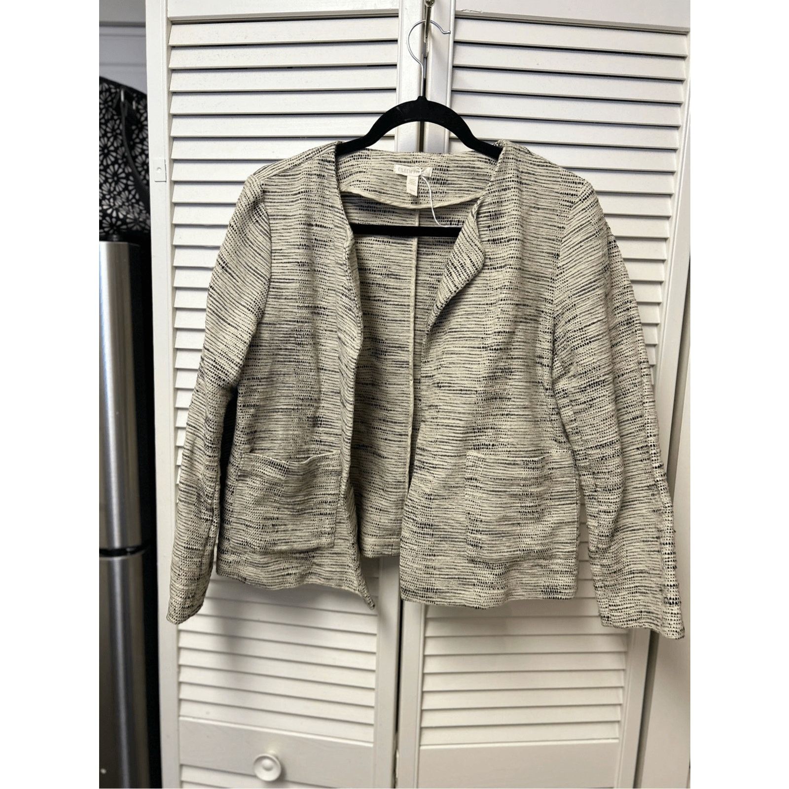 Eileen Fisher Eileen Fisher Cotton Natural Cropped Jacket, Sz Medium, $248 Size M / US 6-8 / IT 42-44 - 9 Thumbnail