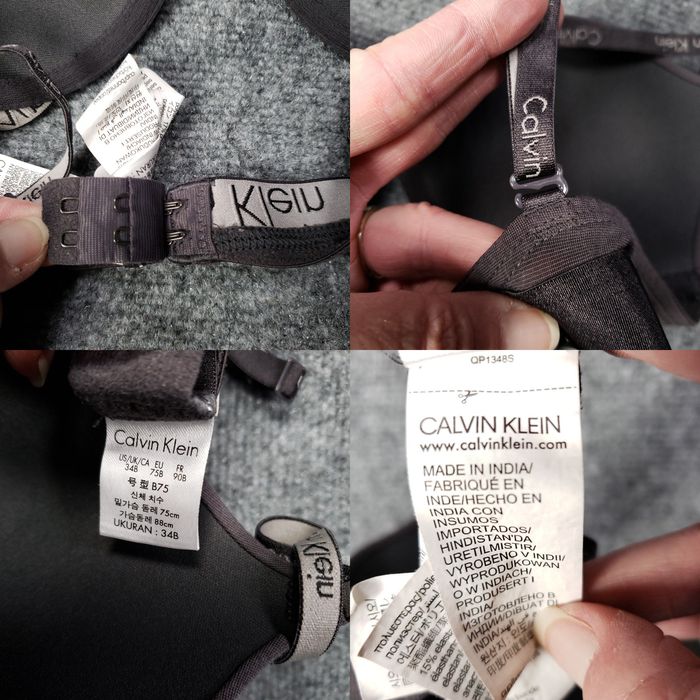 Calvin Klein Calvin Klein Bra Women 34B Dark Gray Push Up