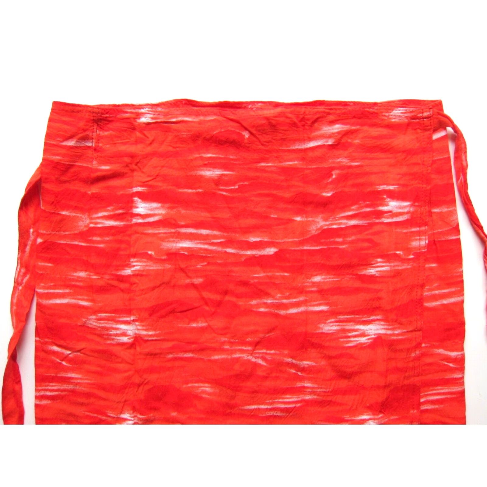 Vintage VINTAGE 100% Rayon Red Yellow Orange Dolphin Long Maxi Wrap Skirt M-L Size 32" / US 10 / IT 46 - 5 Thumbnail