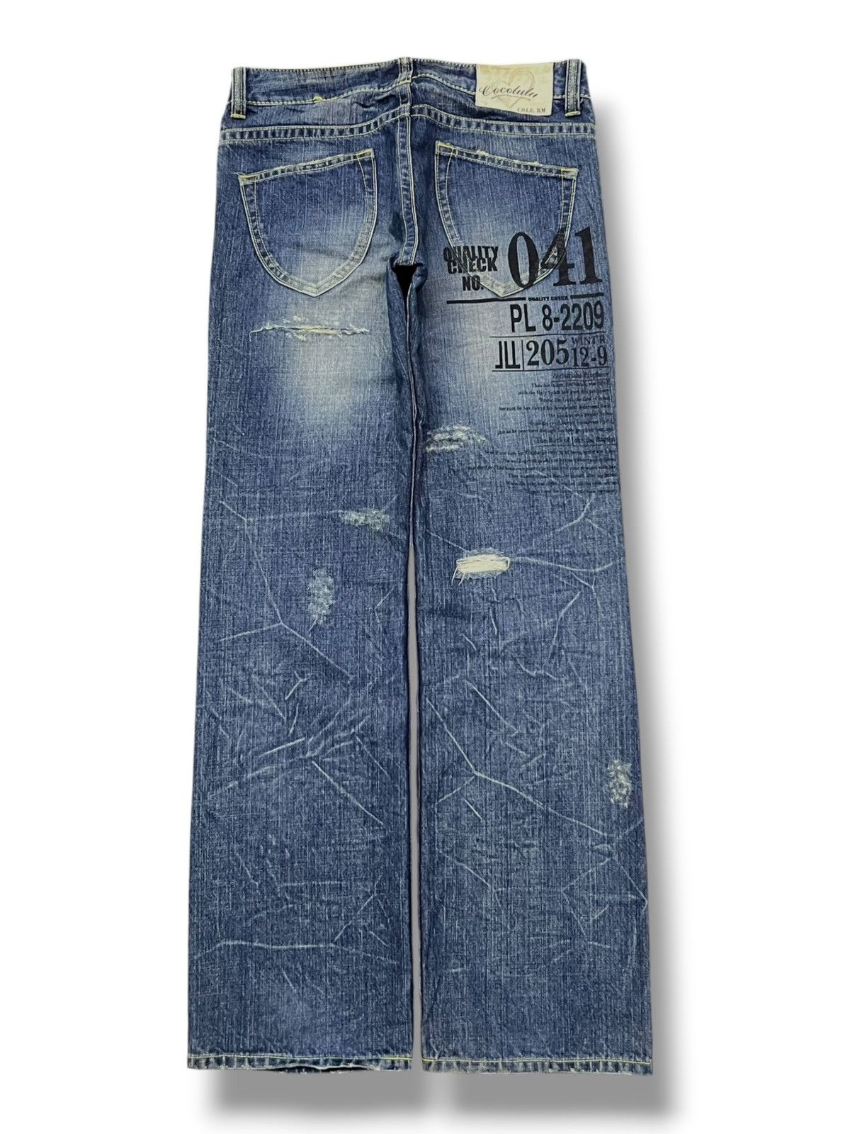 Japanese Brand Vintage 00s CocoLulu Co&Lu Japan - Faded Thunder Wash Size 31" - 3 Thumbnail