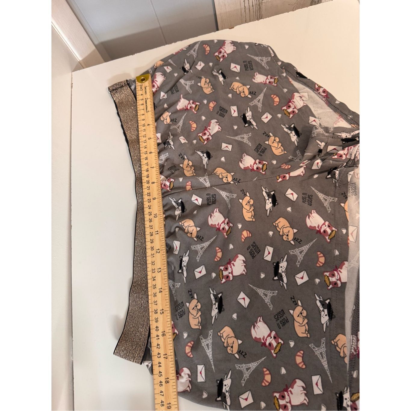 Other Pusheen the Cat Paris Print Pajama Shorts Metallic Waistband Size ONE SIZE - 6 Thumbnail