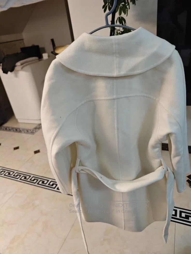 Hermes Hermes White cashmere coat Size XXS / US 00 / IT 34 - 3 Thumbnail