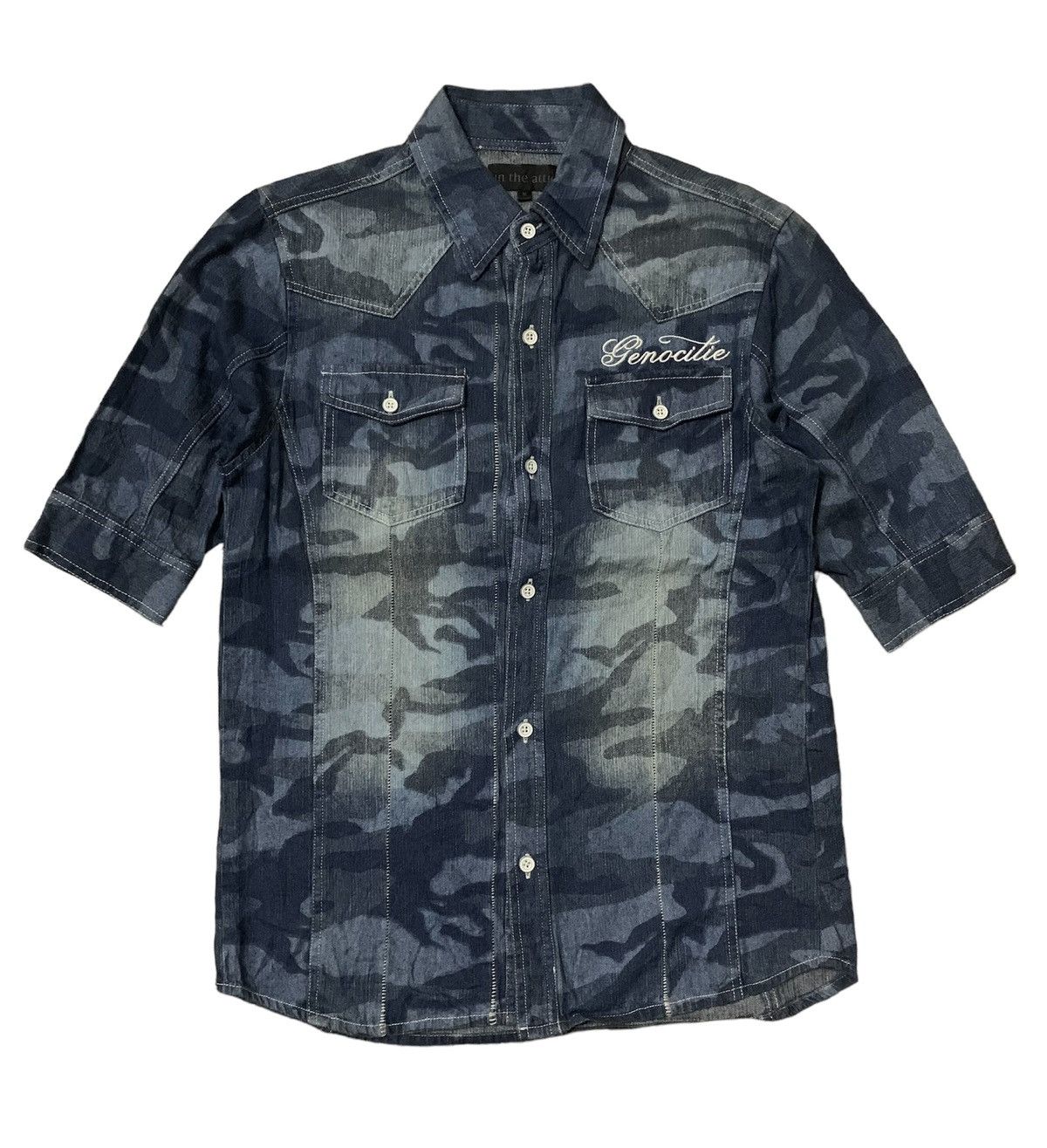 In The Attic 💥In The Attic Camo Denim Button Shirt Size US M / EU 48-50 / 2 - 1 Thumbnail