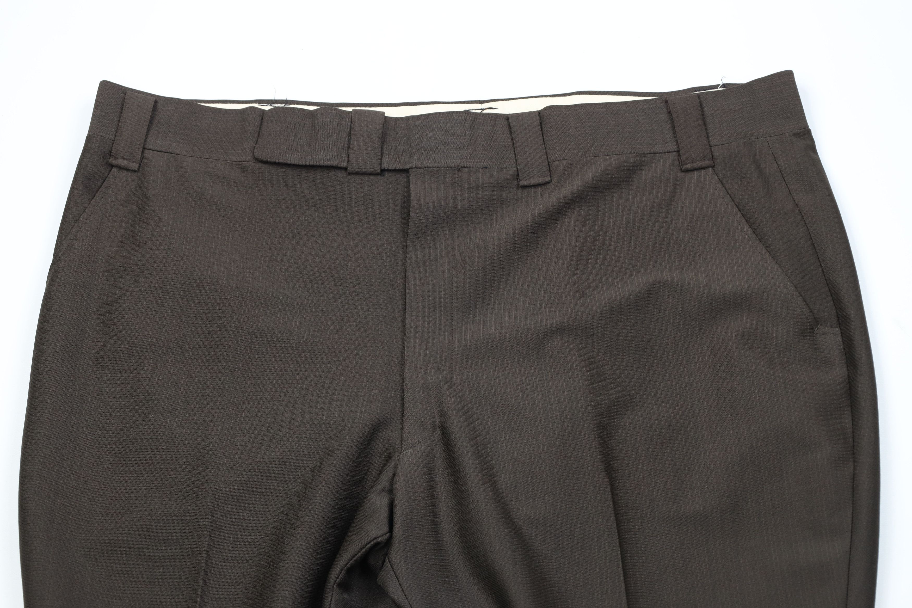 Vintage Vintage 70s Streetwear Knit Wide Leg Chino Pants Brown Size US 44 / EU 60 - 2 Thumbnail