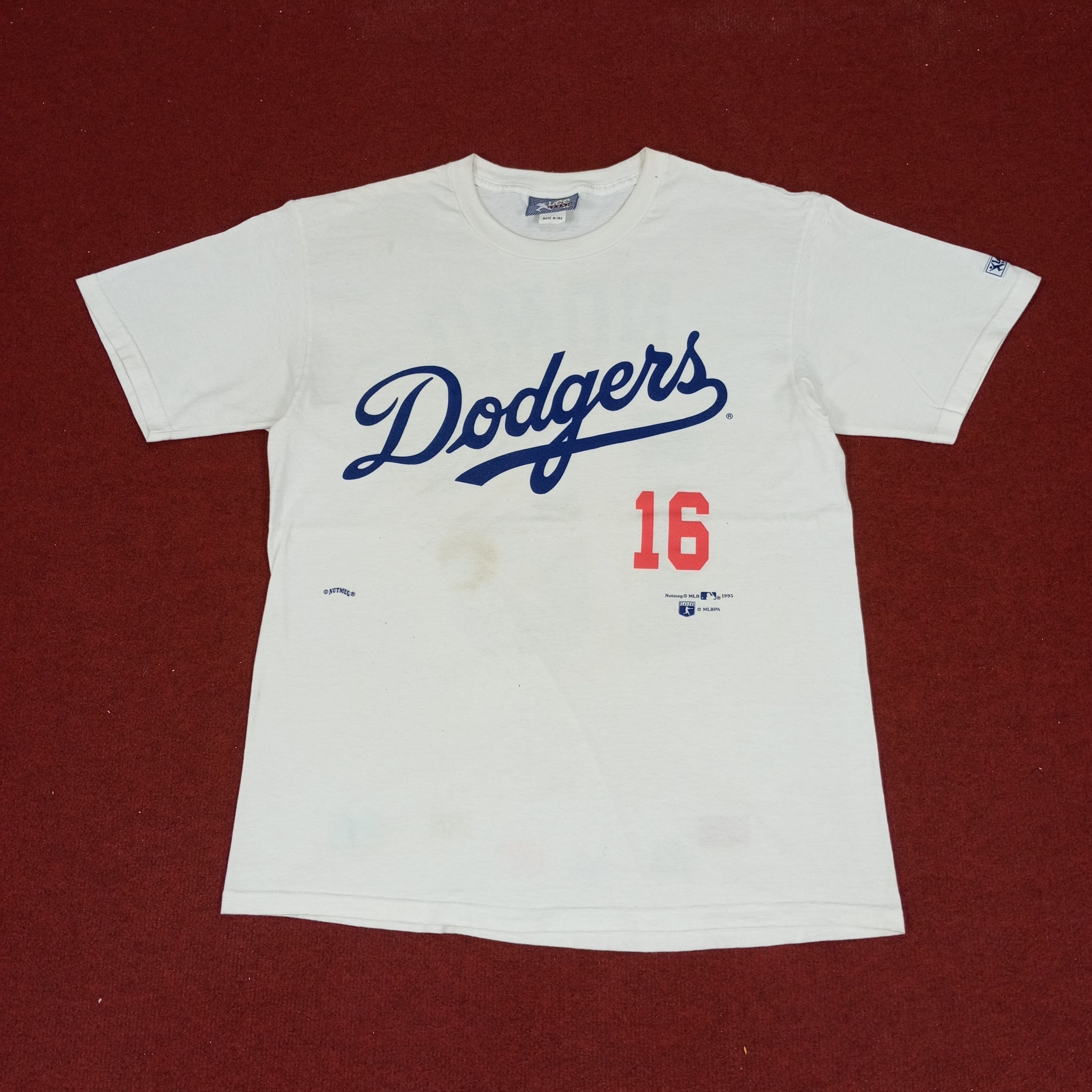 MLB × Vintage Dodgers Nomo 16 American Baseball Team Vintage Tshirt Size US L / EU 52-54 / 3 - 1 Thumbnail