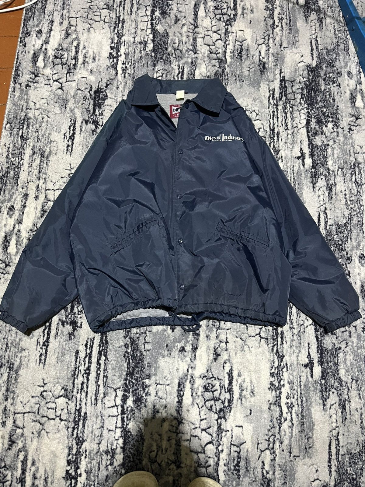 Diesel DIESEL Archive Big Logo Nylon Coach Jacket / Bomber Y2K Size US XL / EU 56 / 4 - 2 Thumbnail