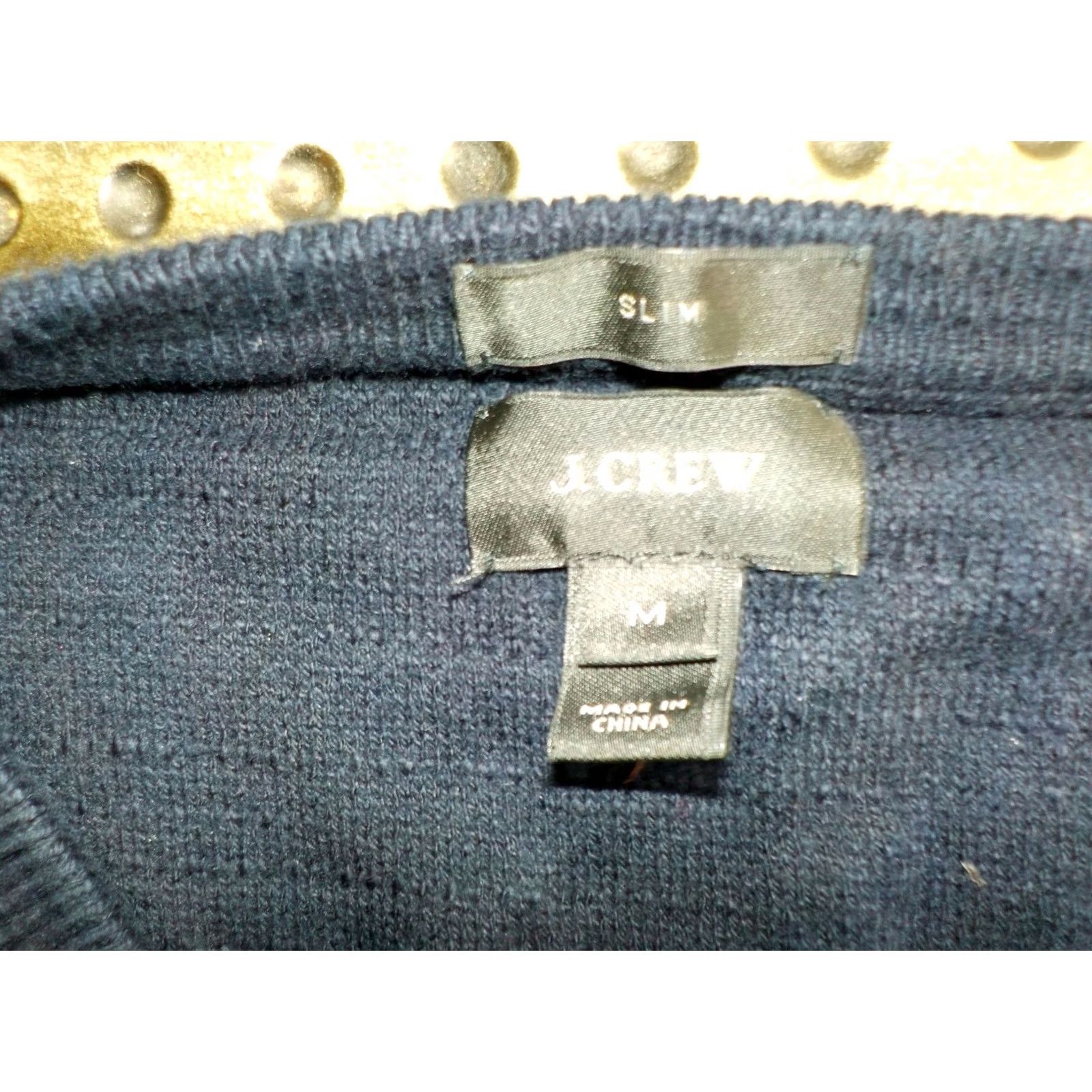 J.Crew J. Crew Crewneck Sweater Navy Blue 100% Cotton M Men Regular Shirt/ Sweater (Adult Medium) Mens Size US M / EU 48-50 / 2 - 3 Thumbnail