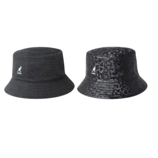 Kangol New Kangol Embossed Reversible Bucket Hat Gray Black XL Unis Size ONE SIZE - 1 Thumbnail