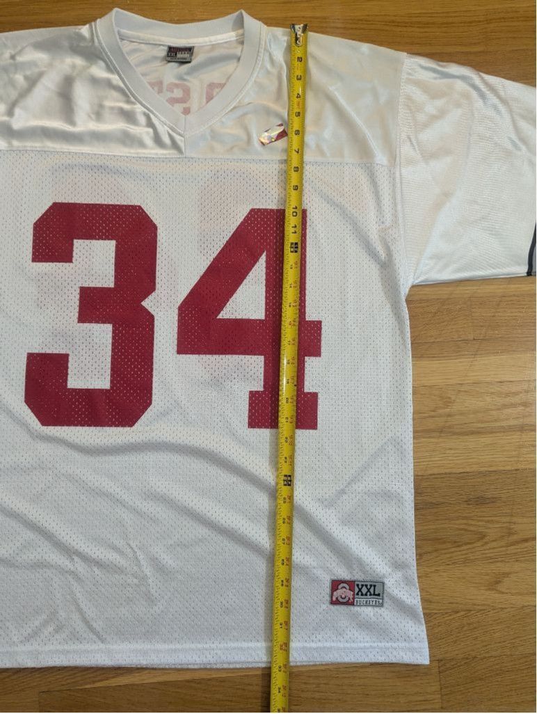 Nike Ohio State Buckeyes Jersey #34 XXL white tOSU Size US XXL / EU 58 / 5 - 9 Thumbnail