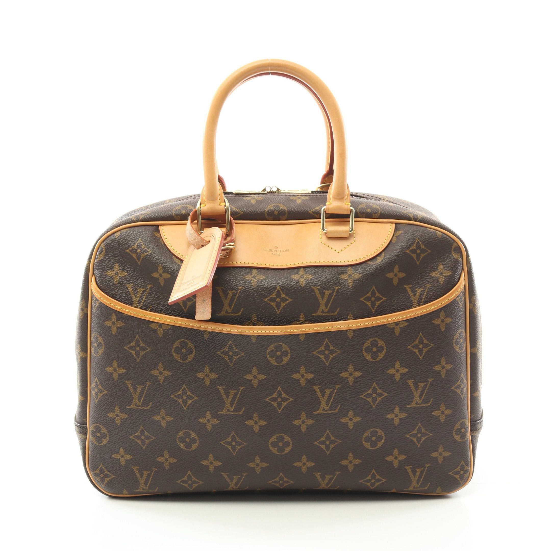 Louis Vuitton Louis Vuitton Deauville Bowling Vanity Monogram Handbag Leather Brown Size ONE SIZE - 1 Thumbnail