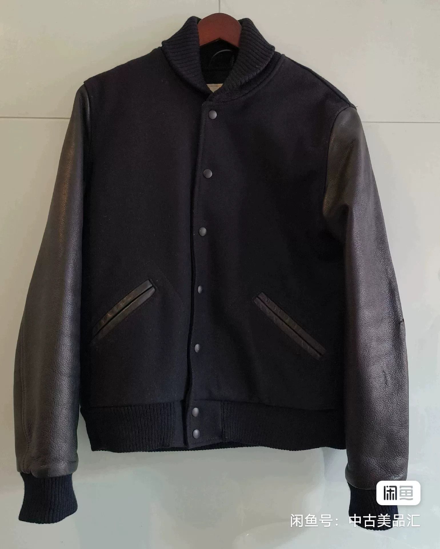 Dehen 1920 American Casual Leather Wool Baseball Jacket Size US M / EU 48-50 / 2 - 1 Thumbnail