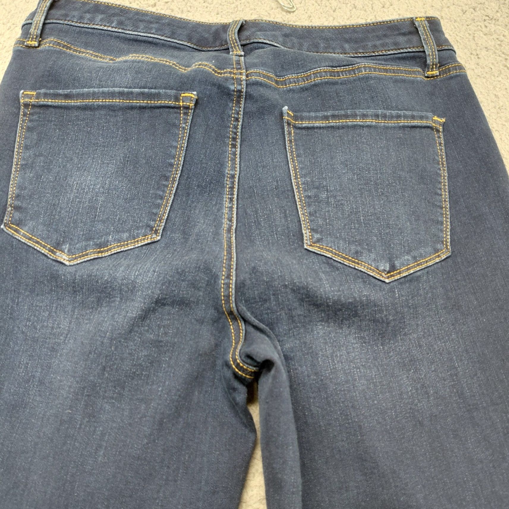 Talbots Talbots Jegging Jeans Women’s 10 Blue Ankle High Waist Dark Wash Regular 5-Pocket Denim Spandex Cotton Blend Size 32" / US 10 / IT 46 - 5 Thumbnail