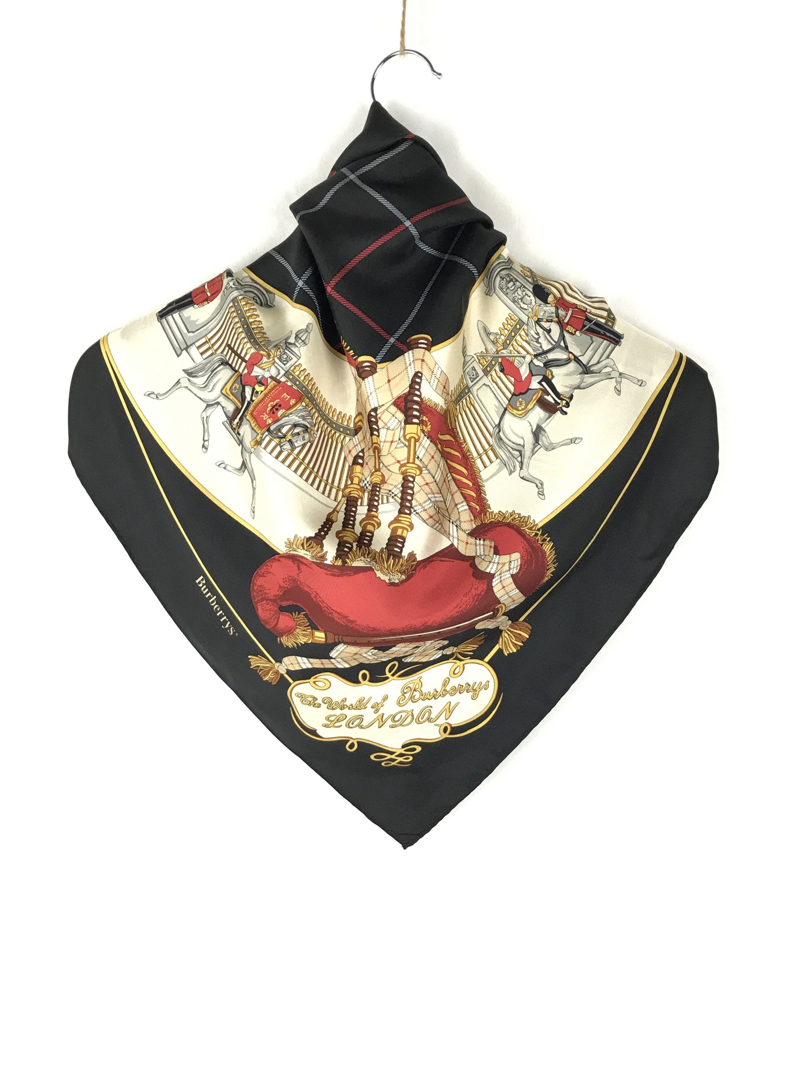 Burberry × Vintage Vintage Burberry Silk Scarf Size ONE SIZE - 3 Thumbnail