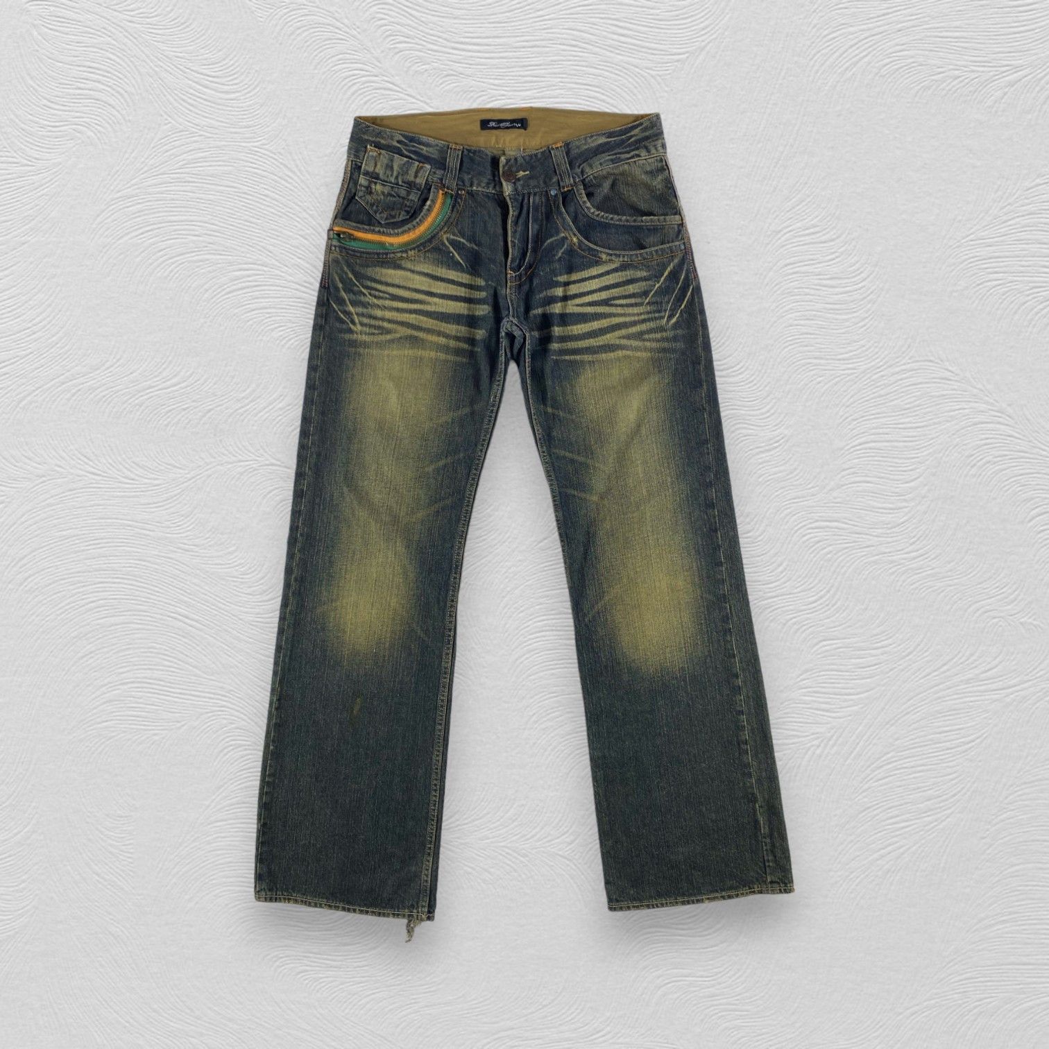 image of Root Three Flare Jeans Mud Wash Denim Kj3197 in Faded, Men's (Size 32)