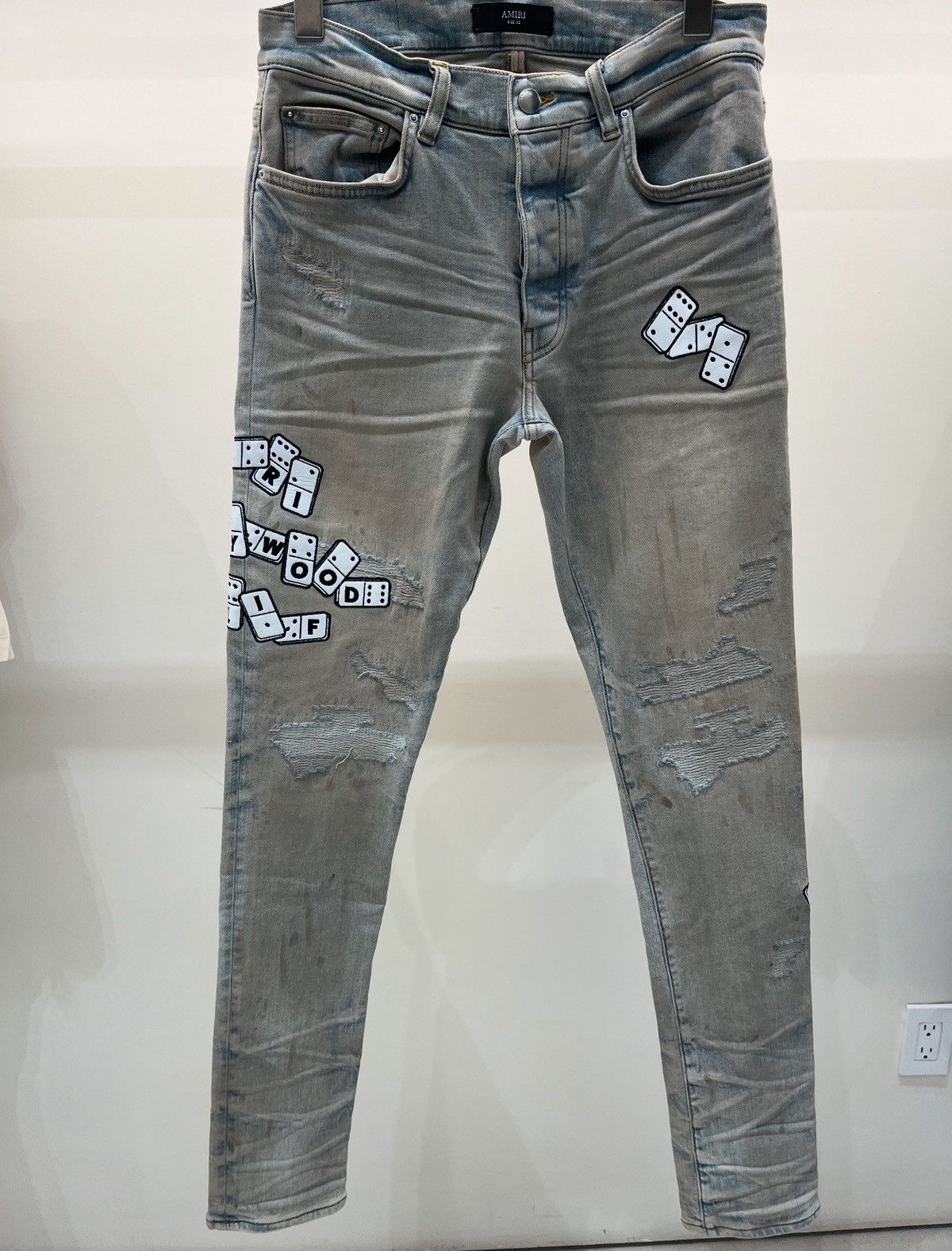 Amiri domino patch jeans 33
