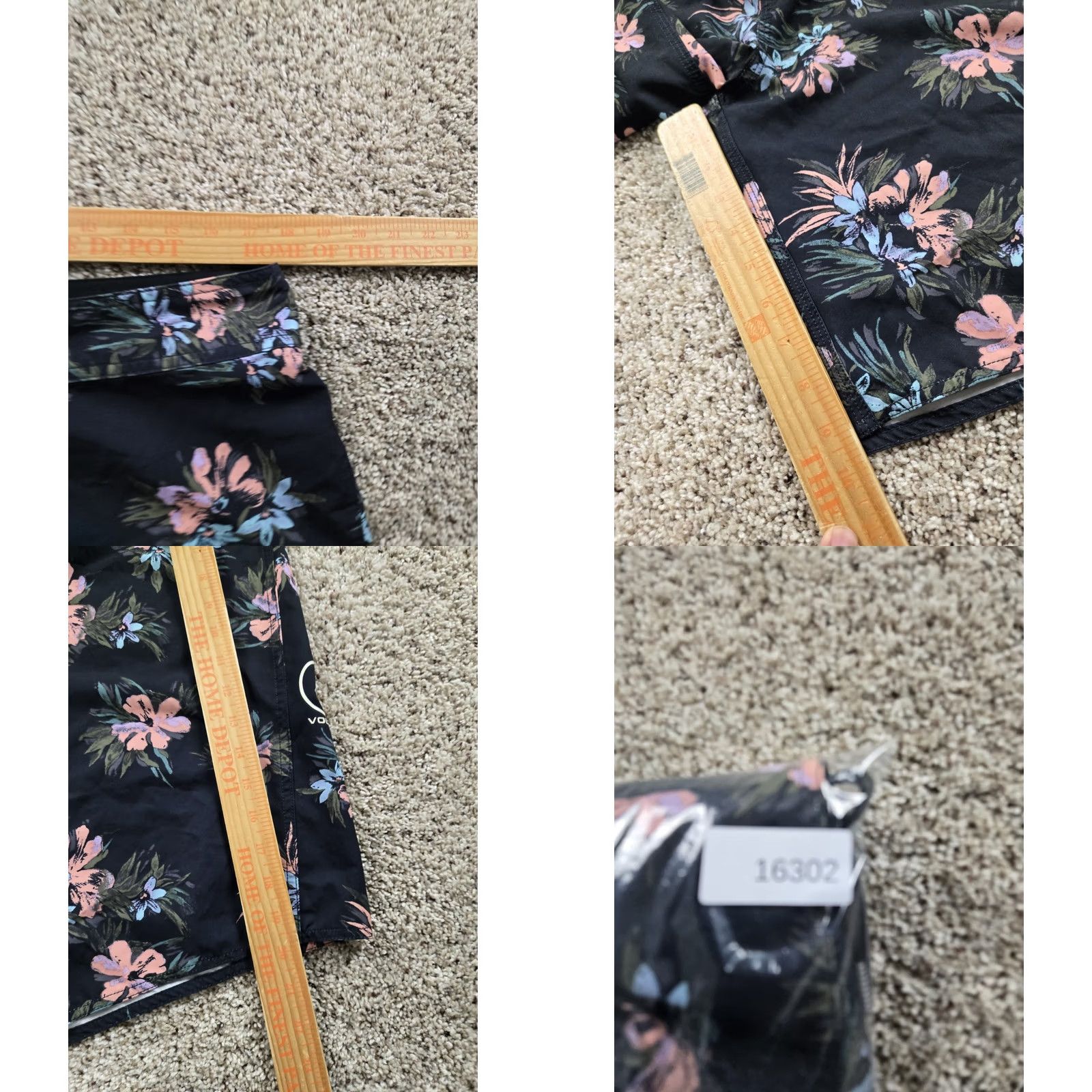 Volcom Volcom Board Shorts Mens 36 Floral Print Drawstring Stretch Beach Surfing Pockets Quick Dry Multicolor 90s? Size US 36 / EU 52 - 8 Thumbnail