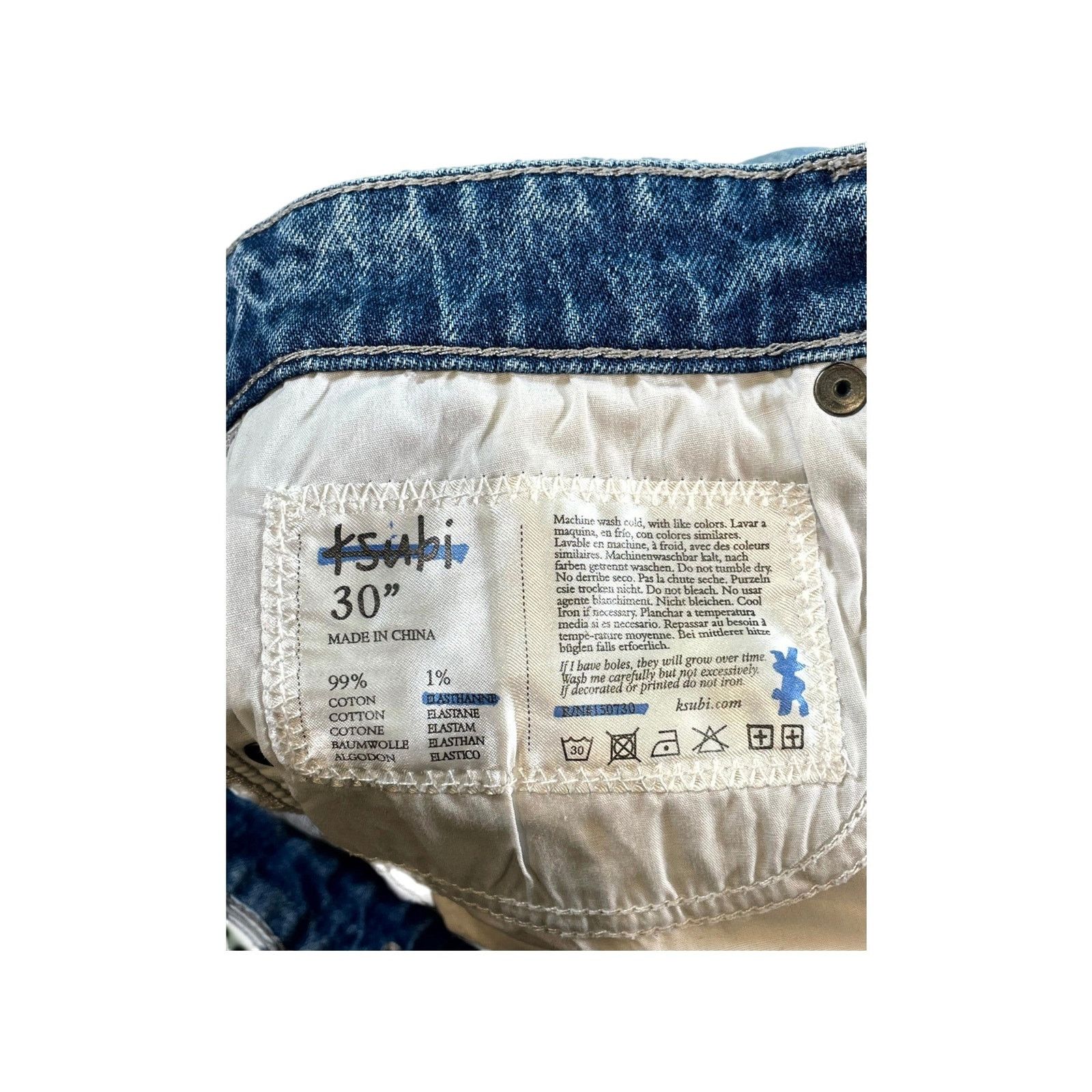 Ksubi Ksubi Heroism Ripped Light Wash Jeans Size US 30 / EU 46 - 6 Thumbnail