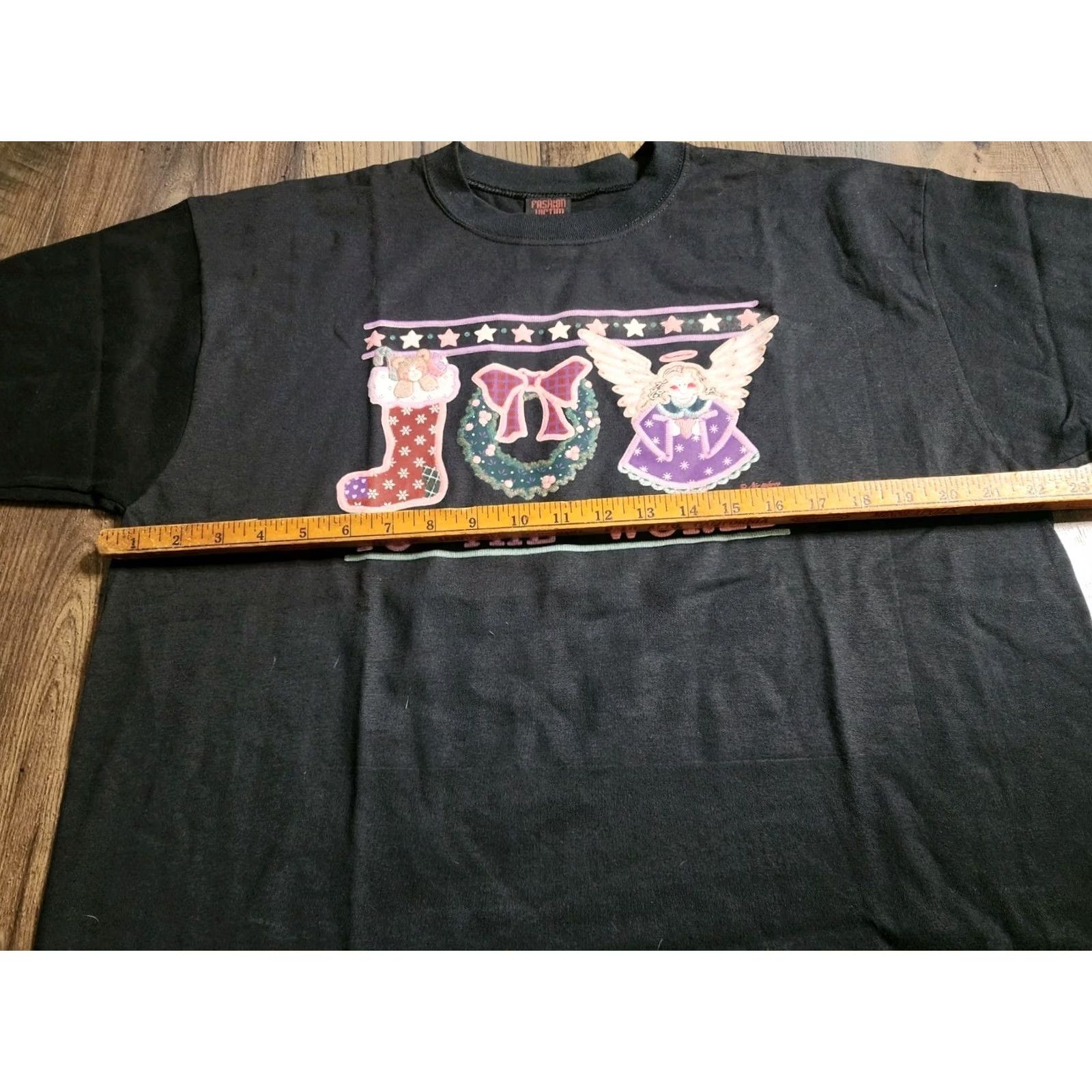 Vintage VINTAGE Fashion Victim T-Shirt 1990s Mens XL Black Christmas 90s Joy To The World Graphic Print Crew Neck Short Sleeve Skeleton Logo Halloween Art Size US XL / EU 56 / 4 - 4 Thumbnail