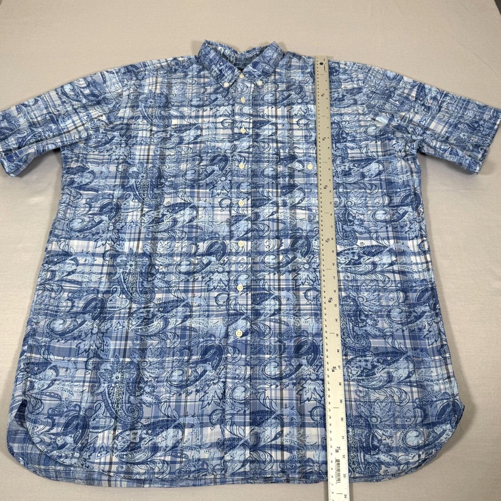 Polo Ralph Lauren Polo Ralph Lauren Shirt Mens XLT Blue Paisley Floral Button Up Cotton Beach Size US XL / EU 56 / 4 - 5 Thumbnail