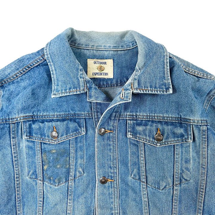 Vintage Vintage 90s Outdoor Expedition Denim Button Up Jacket Size US L / EU 52-54 / 3 - 2 Thumbnail
