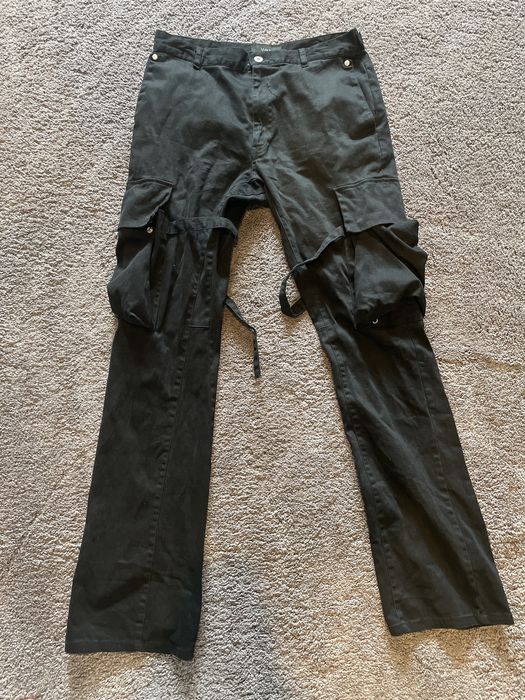 Designer Black Vuja De Cargo Pants Grailed