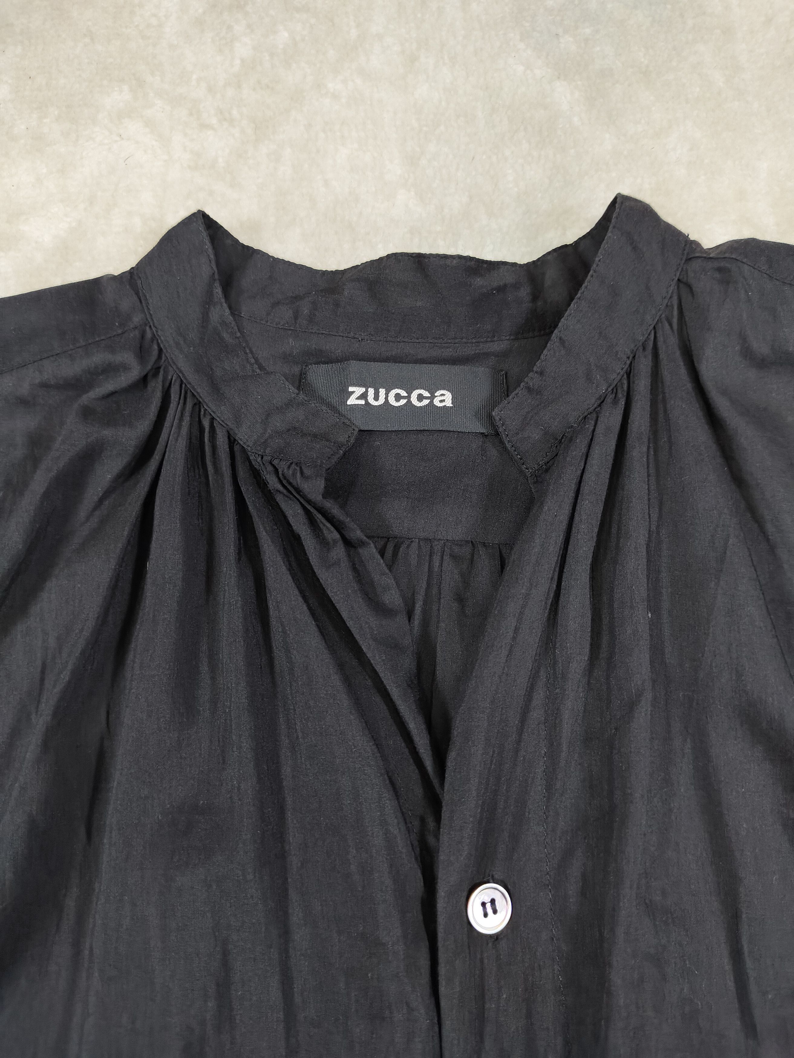 Zucca Zucca🇯🇵by Issey Draped Silhouette Lace Hem Cutwork Blouse Size L / US 10 / IT 46 - 3 Thumbnail