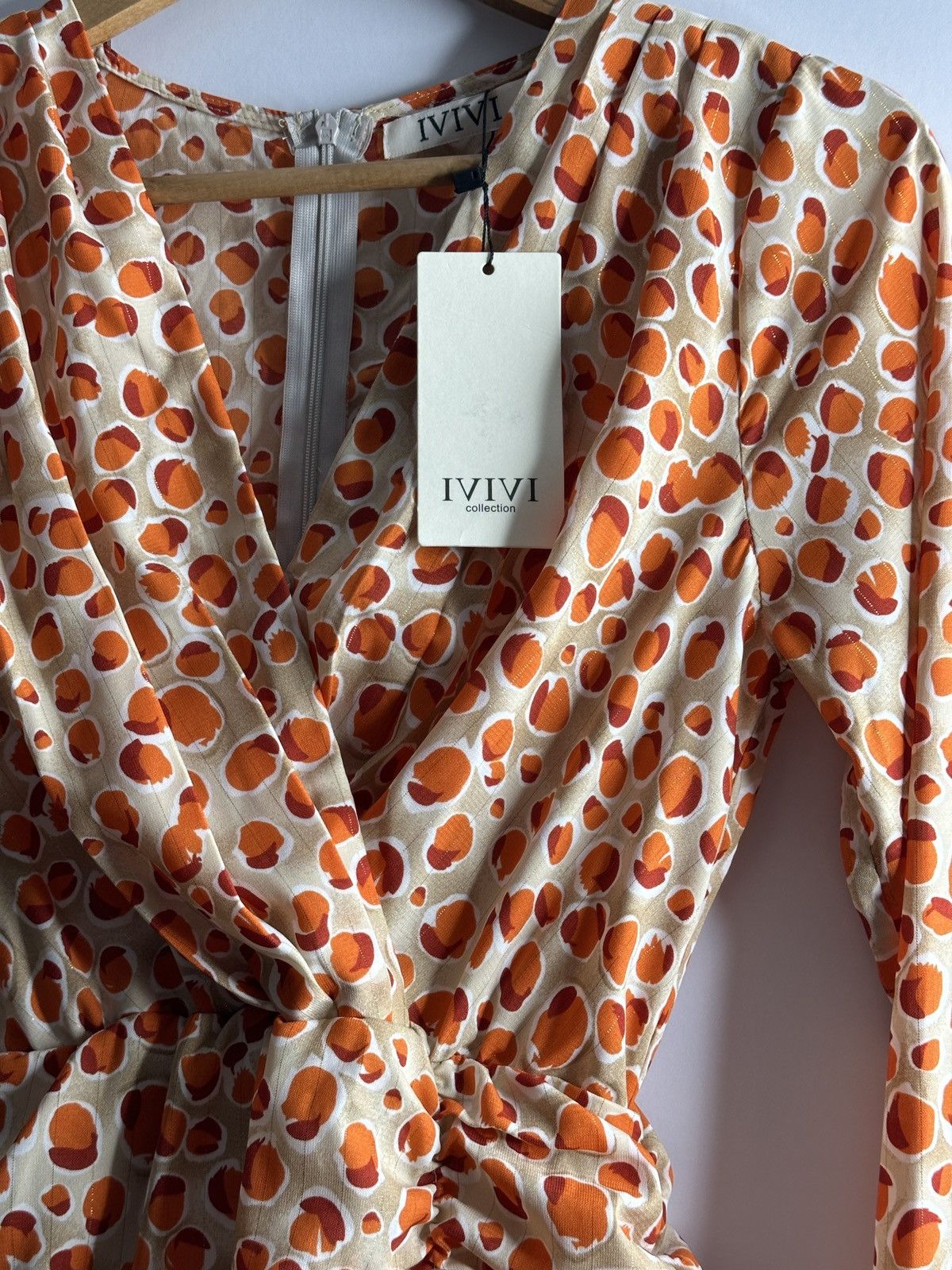 Designer IVIVI Women’s Ruched Polka Dot Mini Dress - Size s Size S / US 4 / IT 40 - 3 Thumbnail