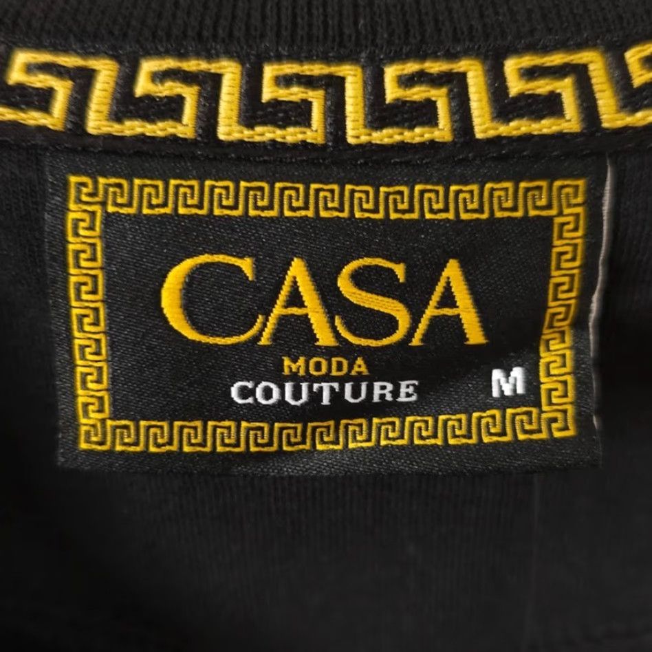 Vintage Casa Moda T Shirt Mens Size Medium Black White Gold Greek Key Meander NEW Size US M / EU 48-50 / 2 - 7 Thumbnail