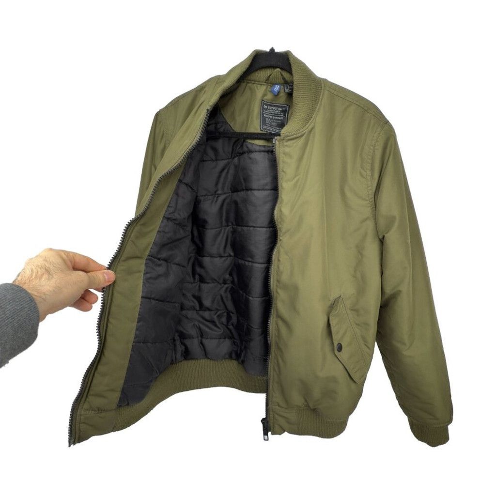 Divided H&M Divided Full Zip Long Sleeves Green Bomber Jacket Size M Size US M / EU 48-50 / 2 - 7 Thumbnail
