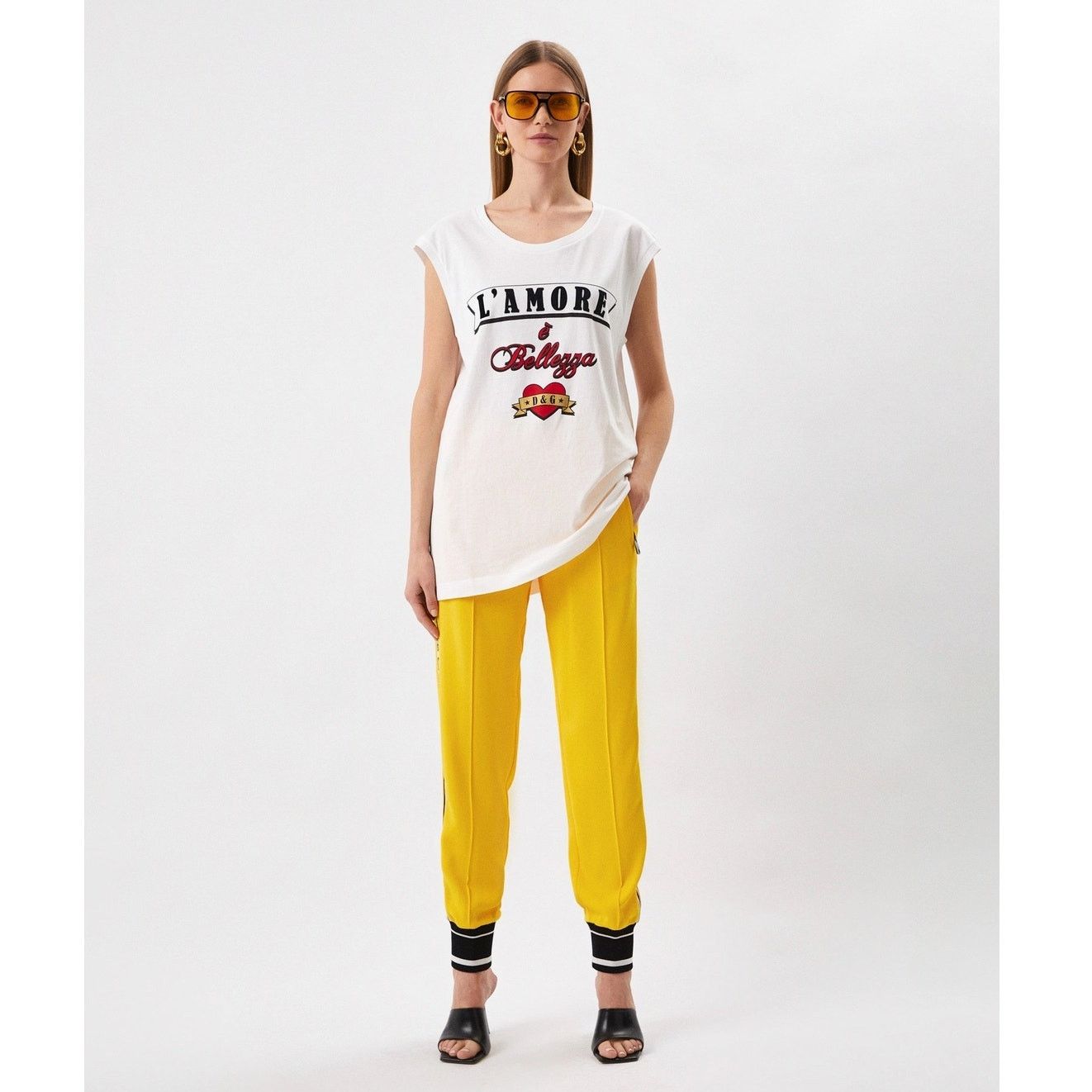Dolce & Gabbana Dolce & Gabbana L'Amore E Bellezza Cotton T-shirt 38 XS Size XS / US 0-2 / IT 36-38 - 2 Thumbnail