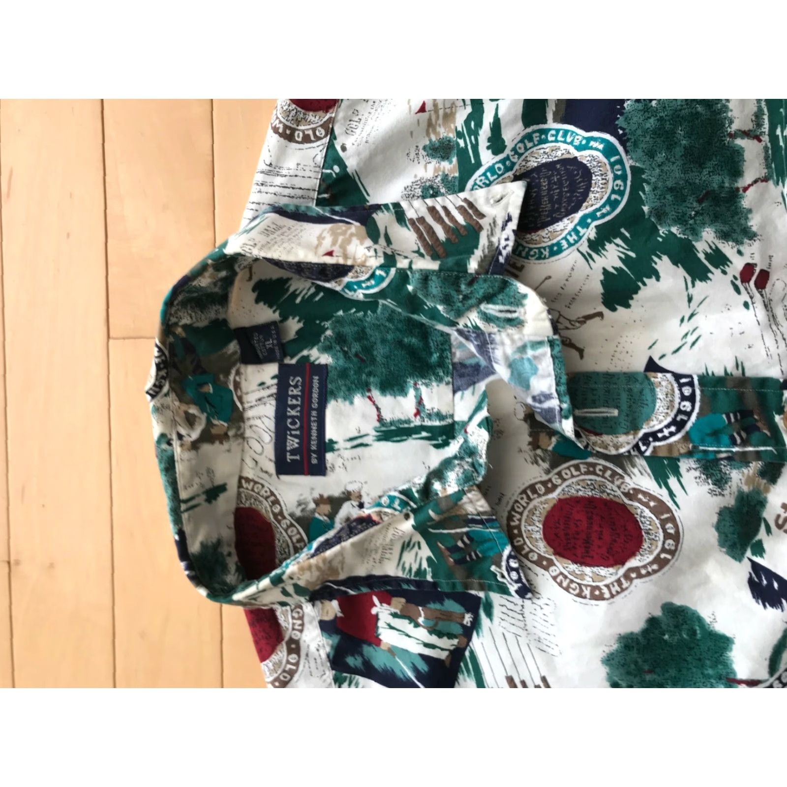 Kickers Twickers Mens XL Button-Front Shirt Golf Multicolor VTG Links Fairway Size US XL / EU 56 / 4 - 3 Thumbnail