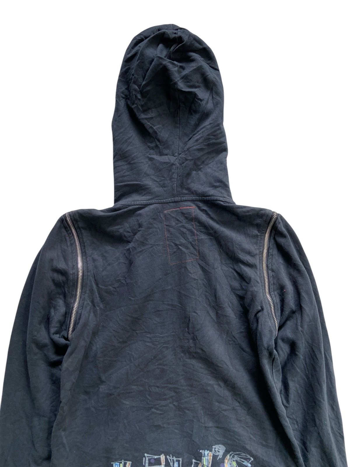 Japanese Brand LEVI'S MULTI ZIPPER PUNK SUN FADED STYLE ZIP HOOODIE Size US S / EU 44-46 / 1 - 15 Thumbnail