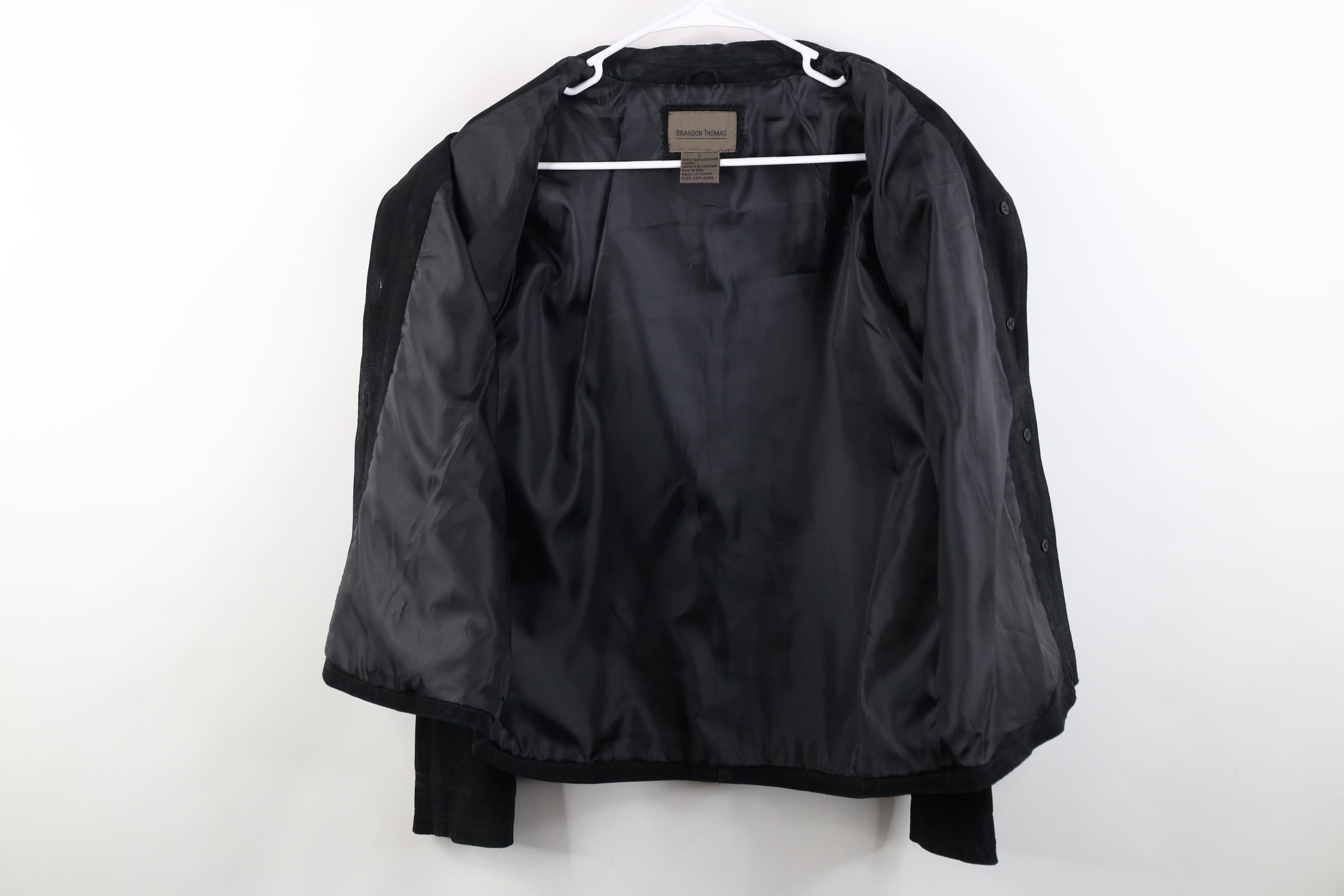 Vintage Vintage 90s Y2K Streetwear Flower Suede Leather Jacket Size L / US 10 / IT 46 - 10 Thumbnail