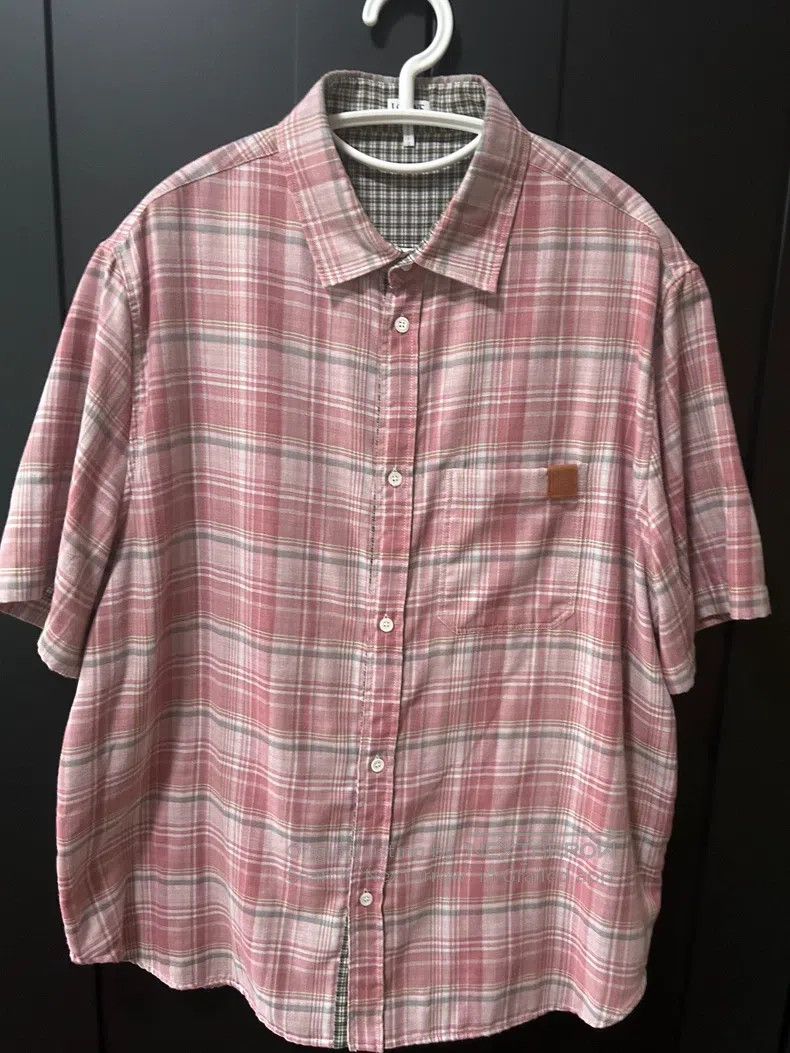 Loewe Loewe size 41 Pink Checkered Short Sleeve Shirt Size US XXS / EU 40 - 1 Thumbnail