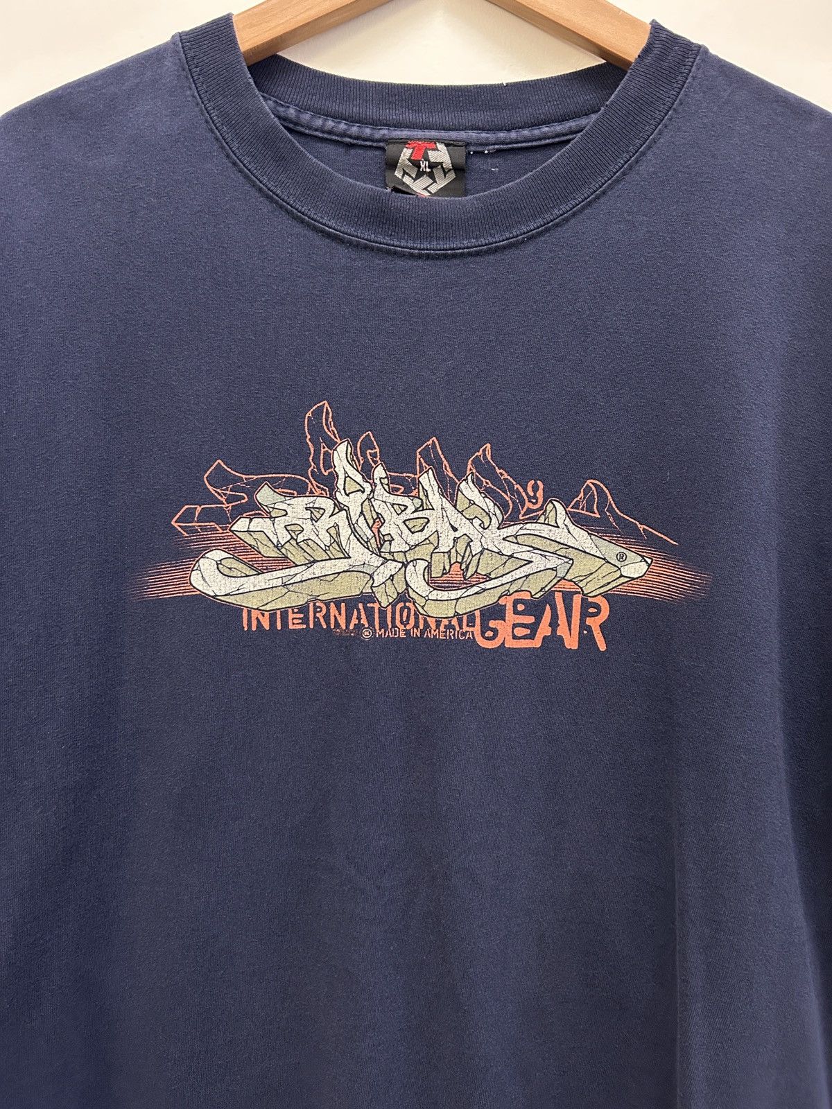 Tribal Streetwear × Vintage Vintage Tribal USA international gear navy blue XL Size US XL / EU 56 / 4 - 2 Thumbnail