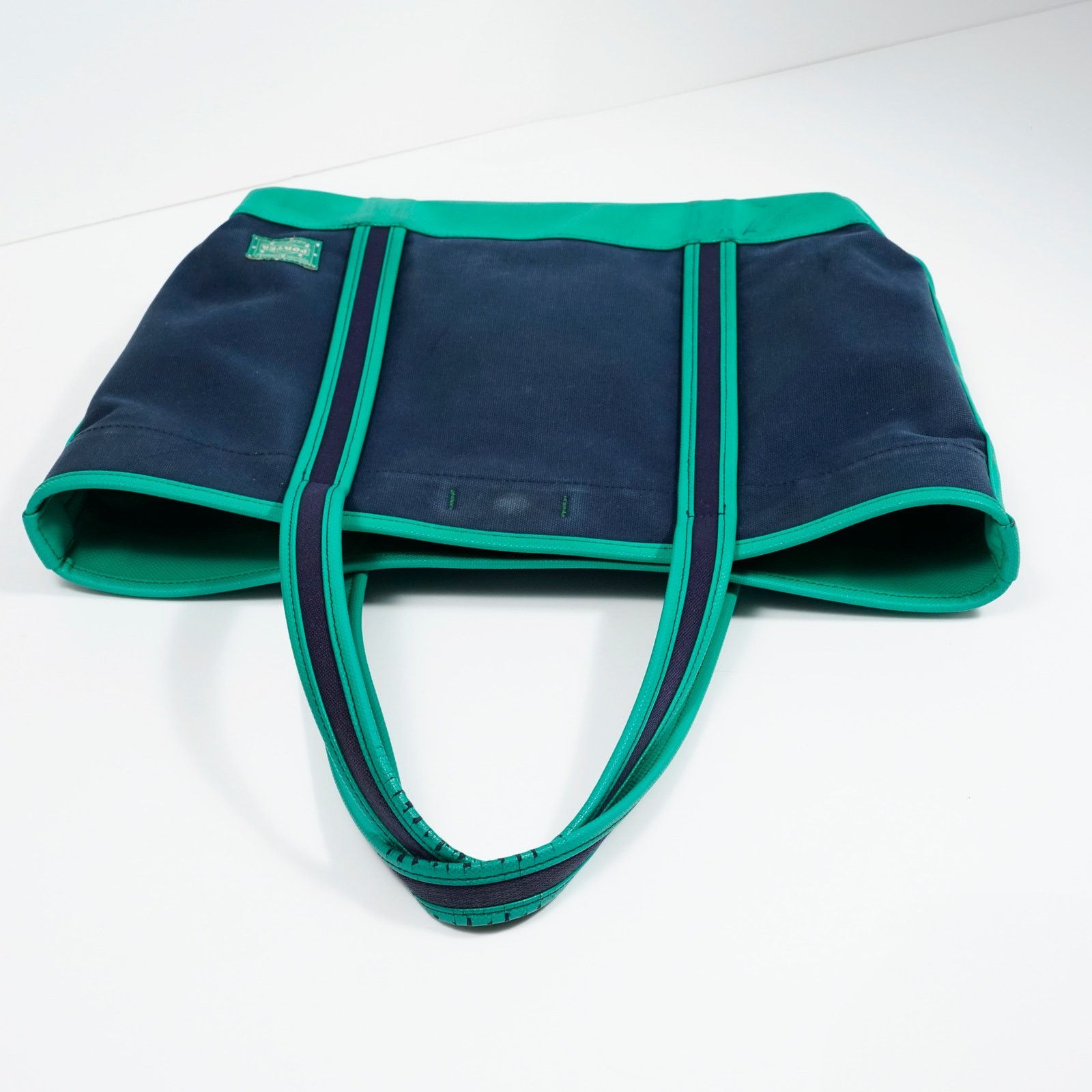 Porter Porter Girl Boyfriend Tote Canvas Navy Green Trim Japan Size ONE SIZE - 10 Thumbnail