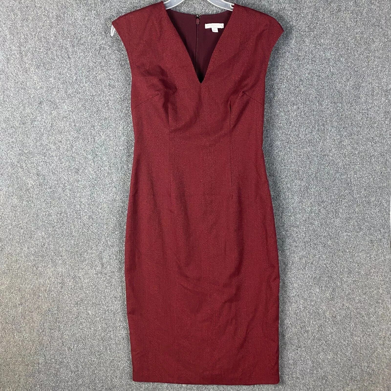 Other New York & Company Dress Women's Size 10 Maxi Stretch Red Size L / US 10 / IT 46 - 1 Thumbnail