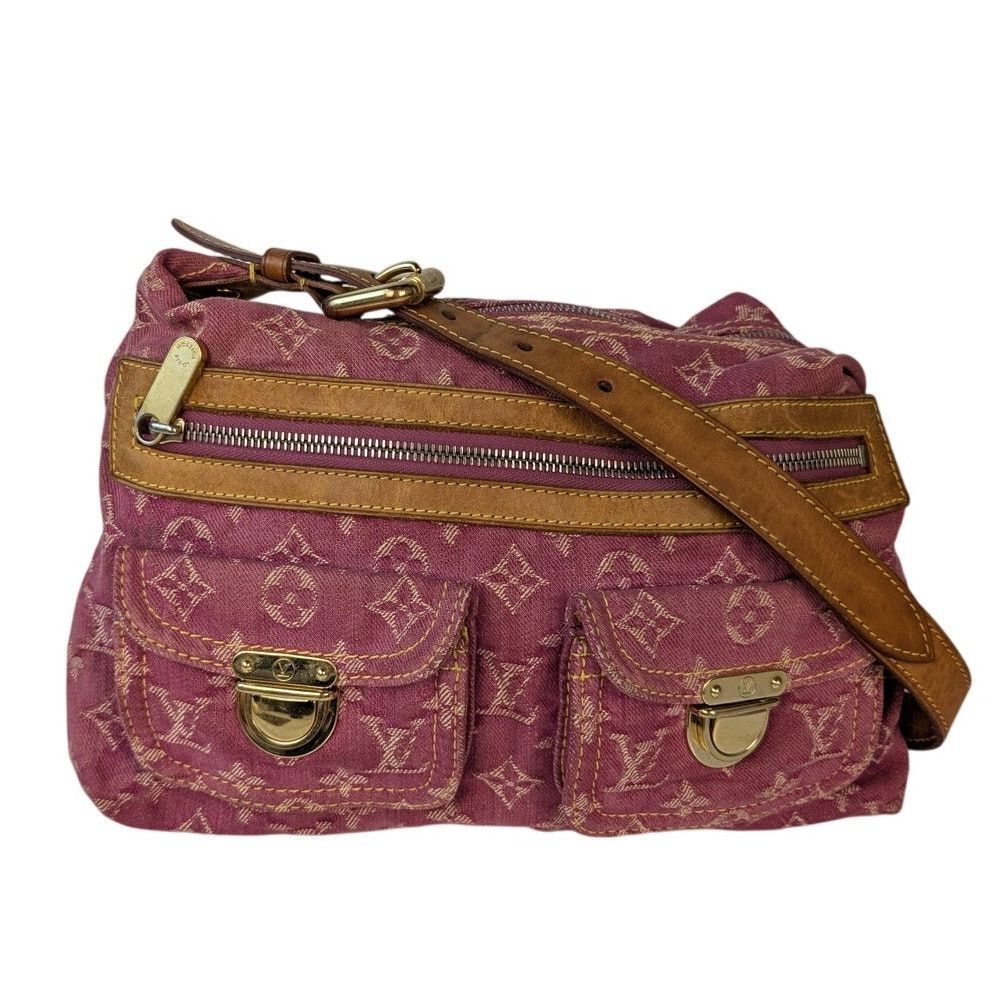 Louis Vuitton Louis Vuitton Fuchsia Denim Monogram Denim Baggy PM Size ONE SIZE - 1 Thumbnail