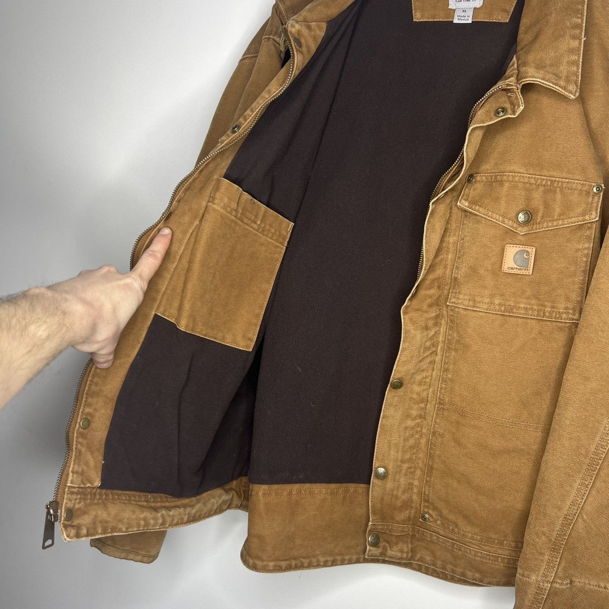 Carhartt × Vintage Vintage Carhartt Detroit Jacket Brown Work Wear Y2K 90s Size US XL / EU 56 / 4 - 11 Thumbnail