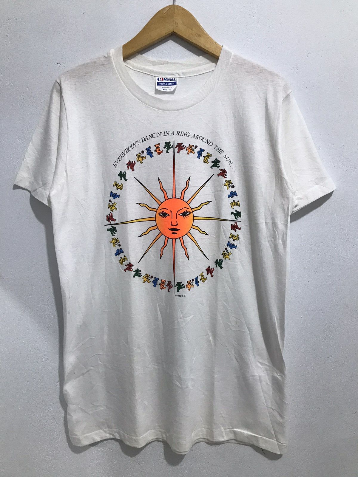 Band Tees Vintage 1988 Rare Grateful Dead Dancing Around Sun Band Tee Size US M / EU 48-50 / 2 - 1 Thumbnail
