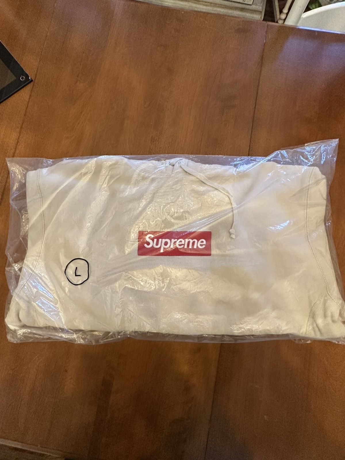 Supreme Box Logo Hooded Sweatshirt (FW24) STONE