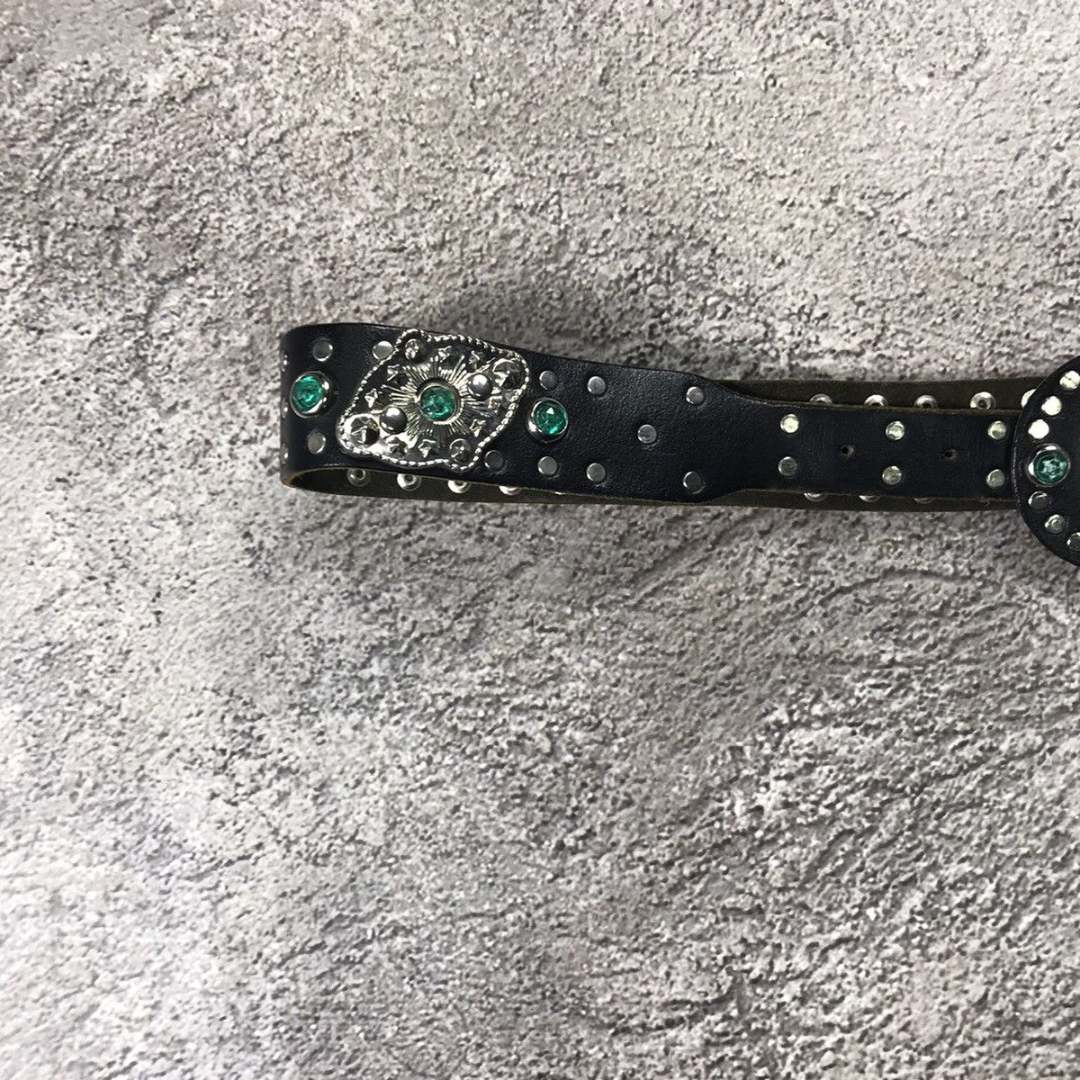 Vintage 2000s Studded Leather Belt Punk Rave Goth Alt Streetwear OS Size ONE SIZE - 3 Thumbnail