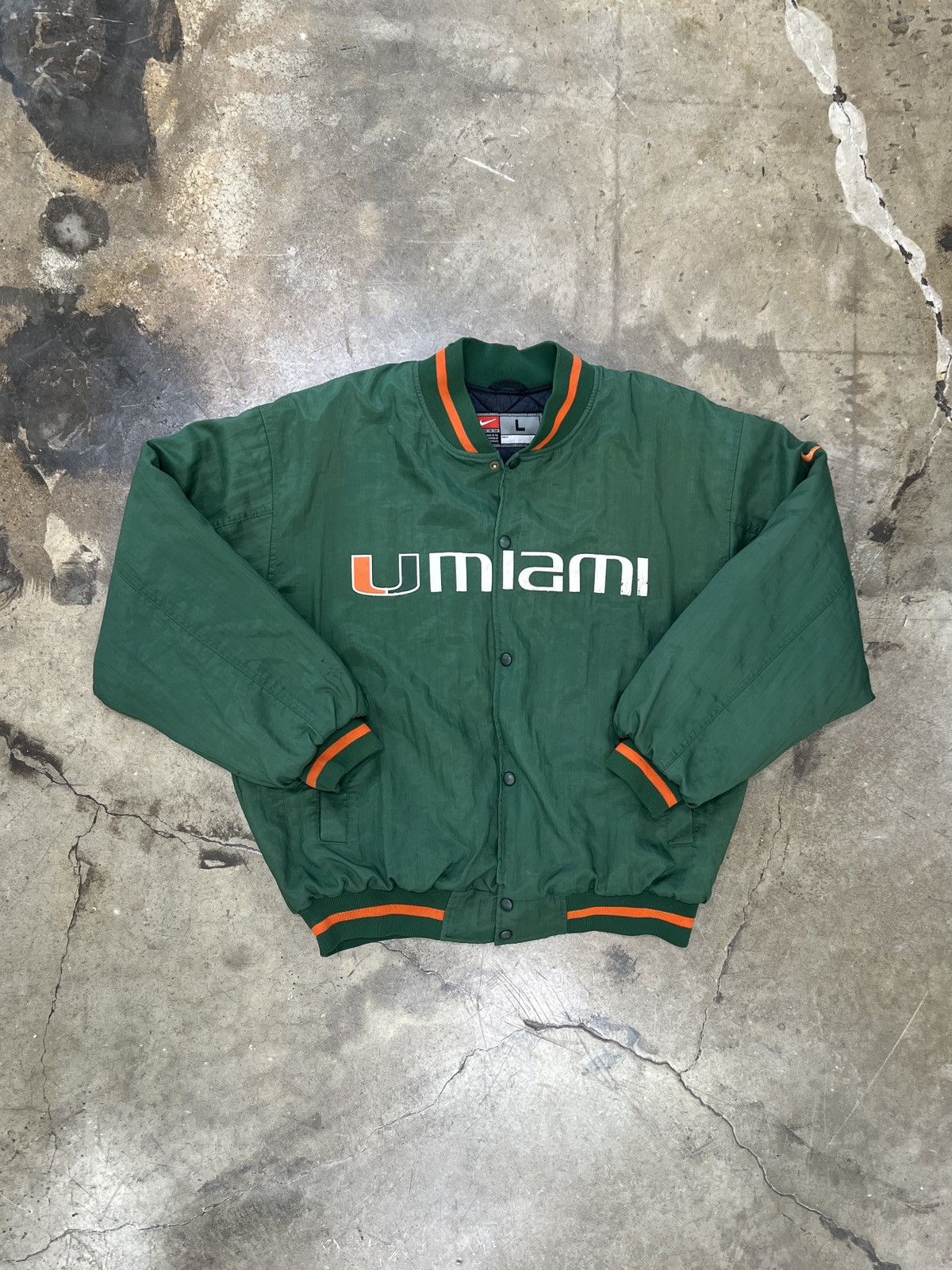 NCAA Vintage Y2K 2000s Nike Miami University Bomber Jacket Large Size US L / EU 52-54 / 3 - 2 Thumbnail