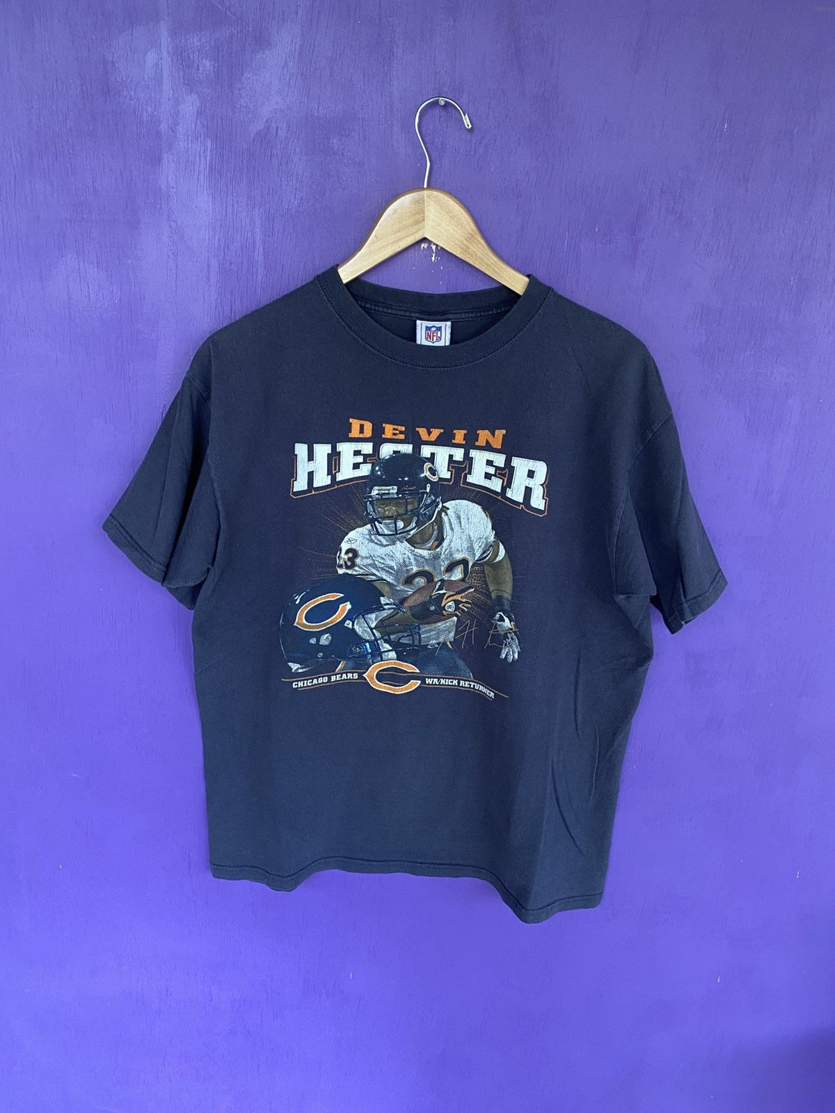 NFL Vintage 00s NFL Chicago bears Devin Hester t-shirt Size US L / EU 52-54 / 3 - 1 Thumbnail