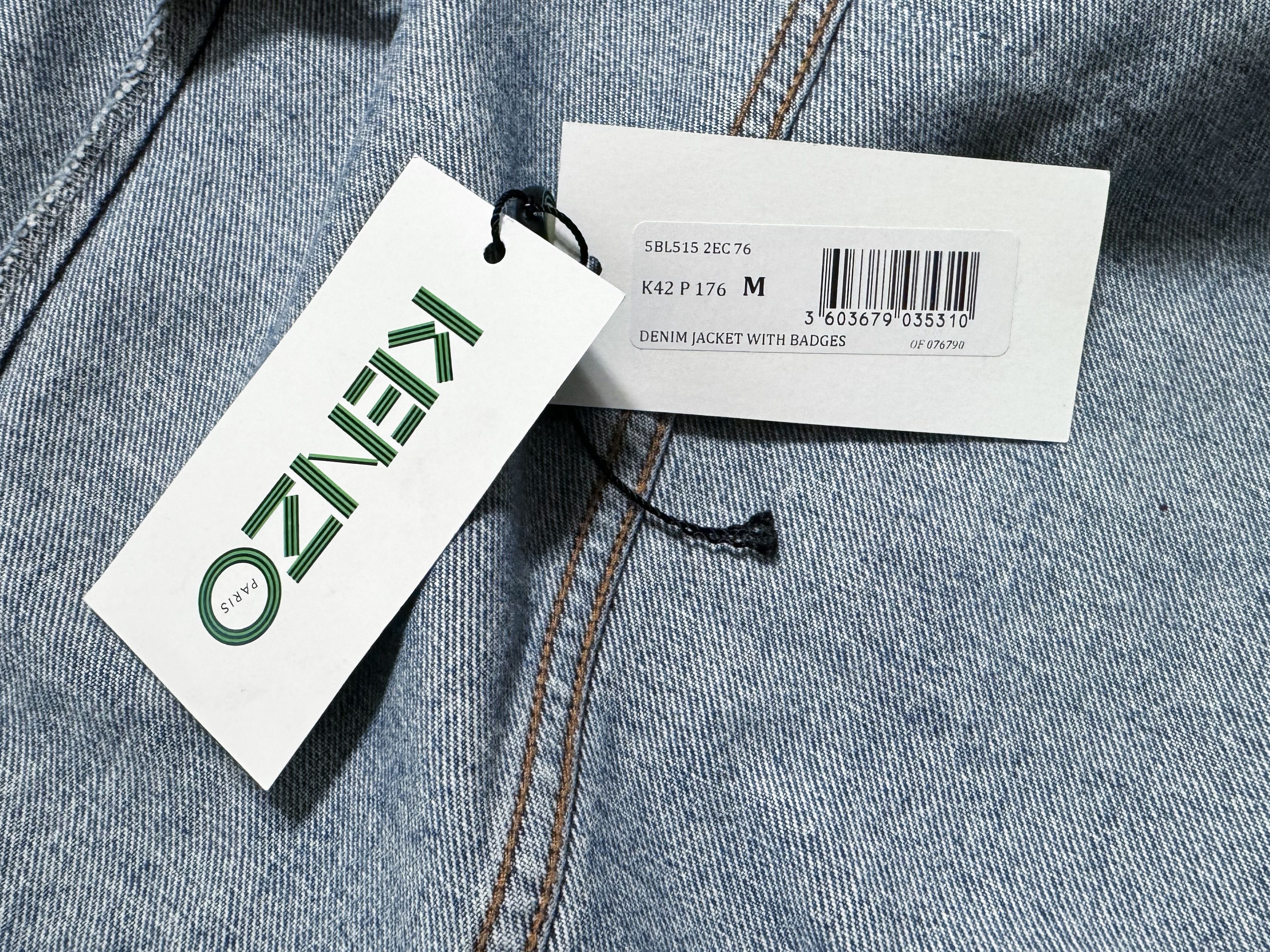 Kenzo Kenzo Medium Wash Denim Jacket with Patches Size US M / EU 48-50 / 2 - 12 Thumbnail