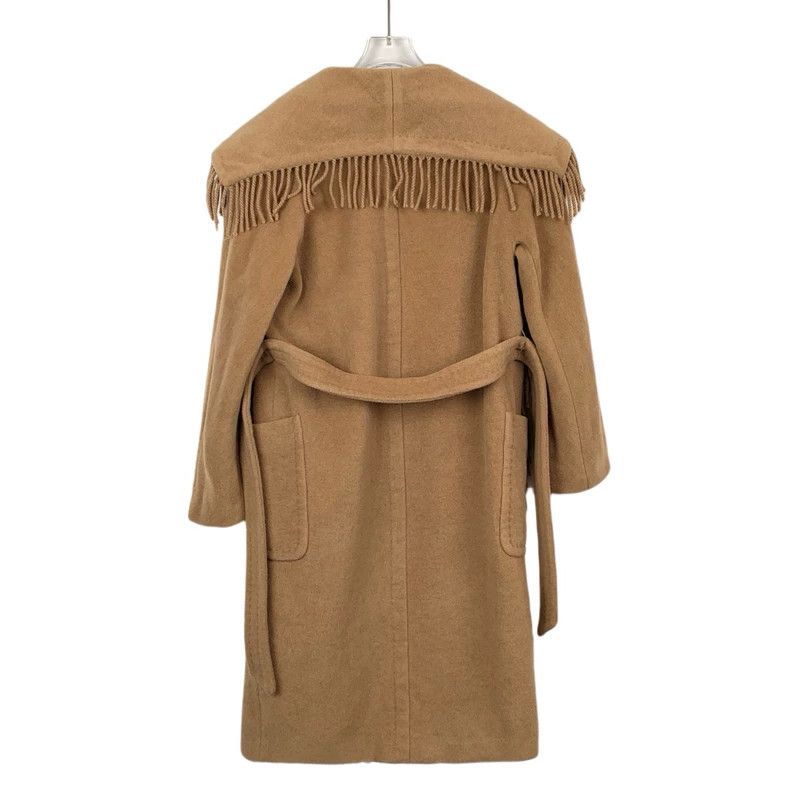 Max Mara Max Mara Amitie Brown Fringed Belted Coat Size XS / US 0-2 / IT 36-38 - 2 Thumbnail